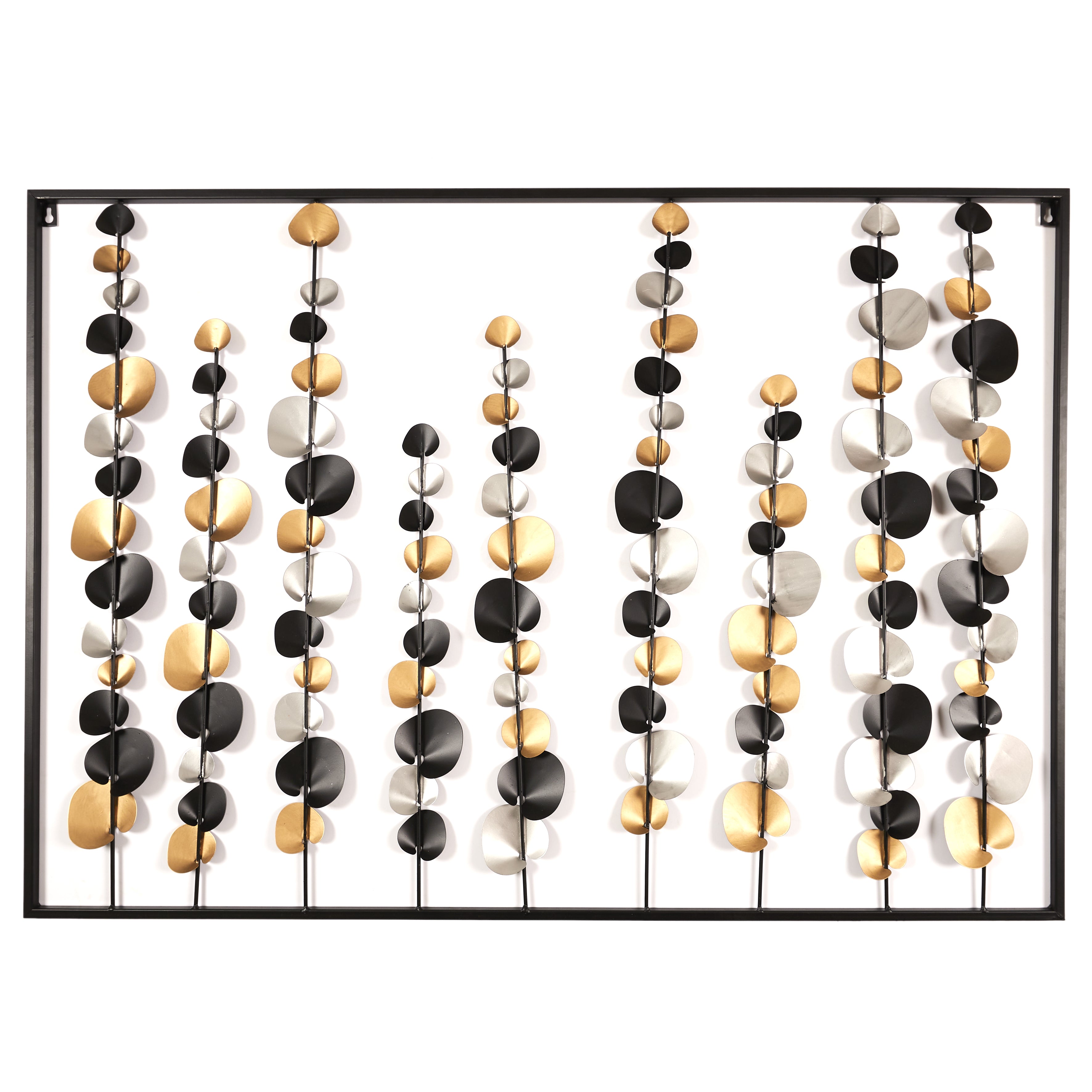 DECORATION MURALE METAL FLEURI 100X70CM