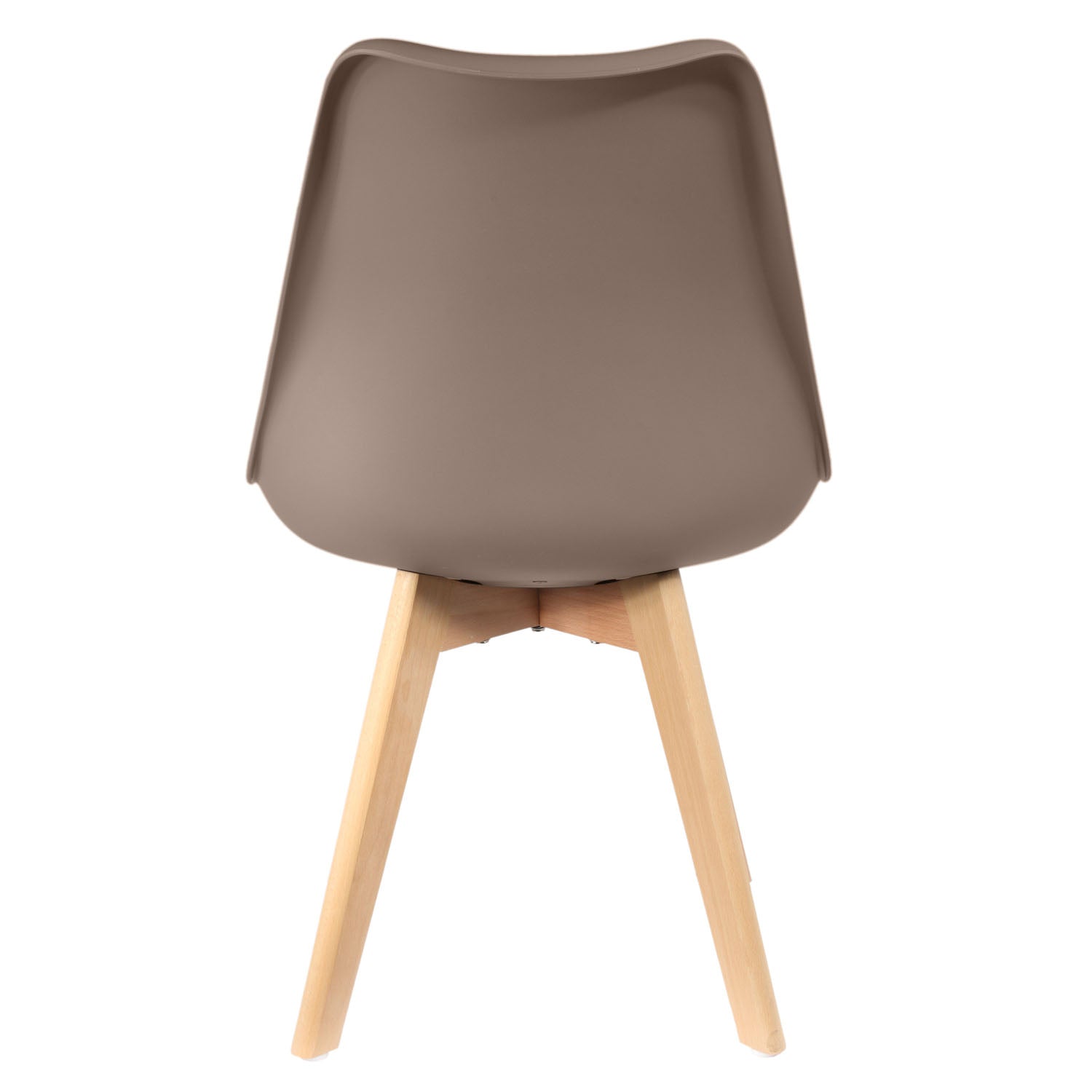 CHAISE SCANDINAVE COQUE PP REMBOURREE TAUPE - LOT DE 4