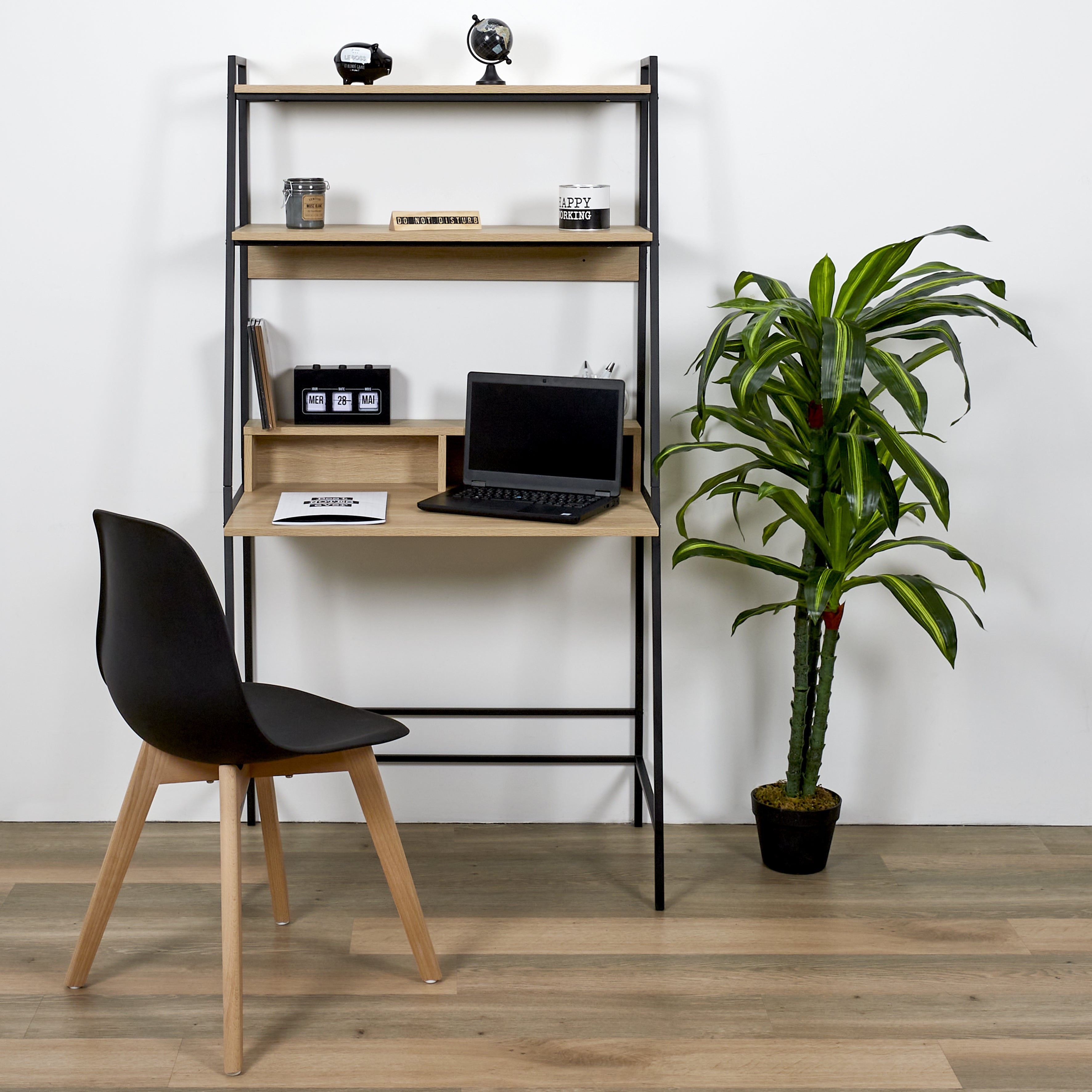CHAISE SCANDINAVE COQUE PP NOIRE - LOT DE 2
