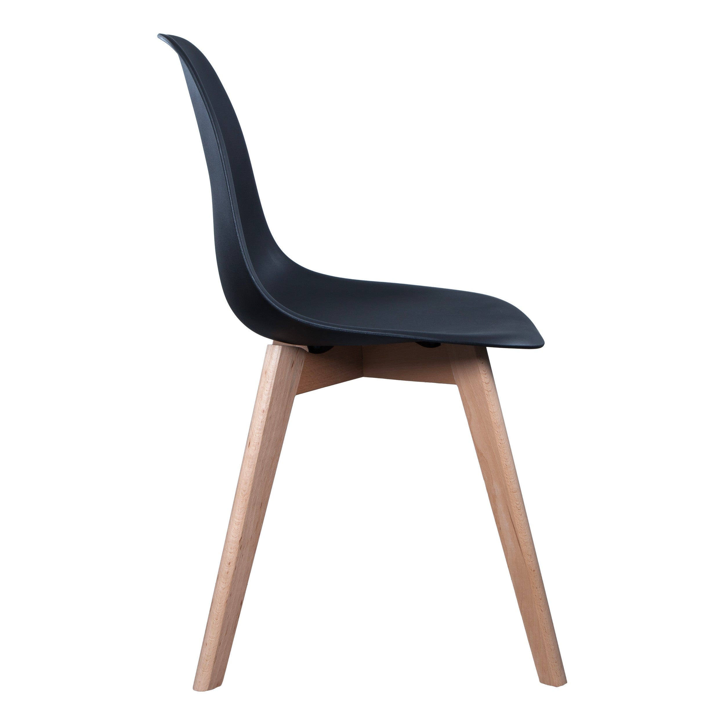 CHAISE SCANDINAVE COQUE PP NOIRE - LOT DE 4