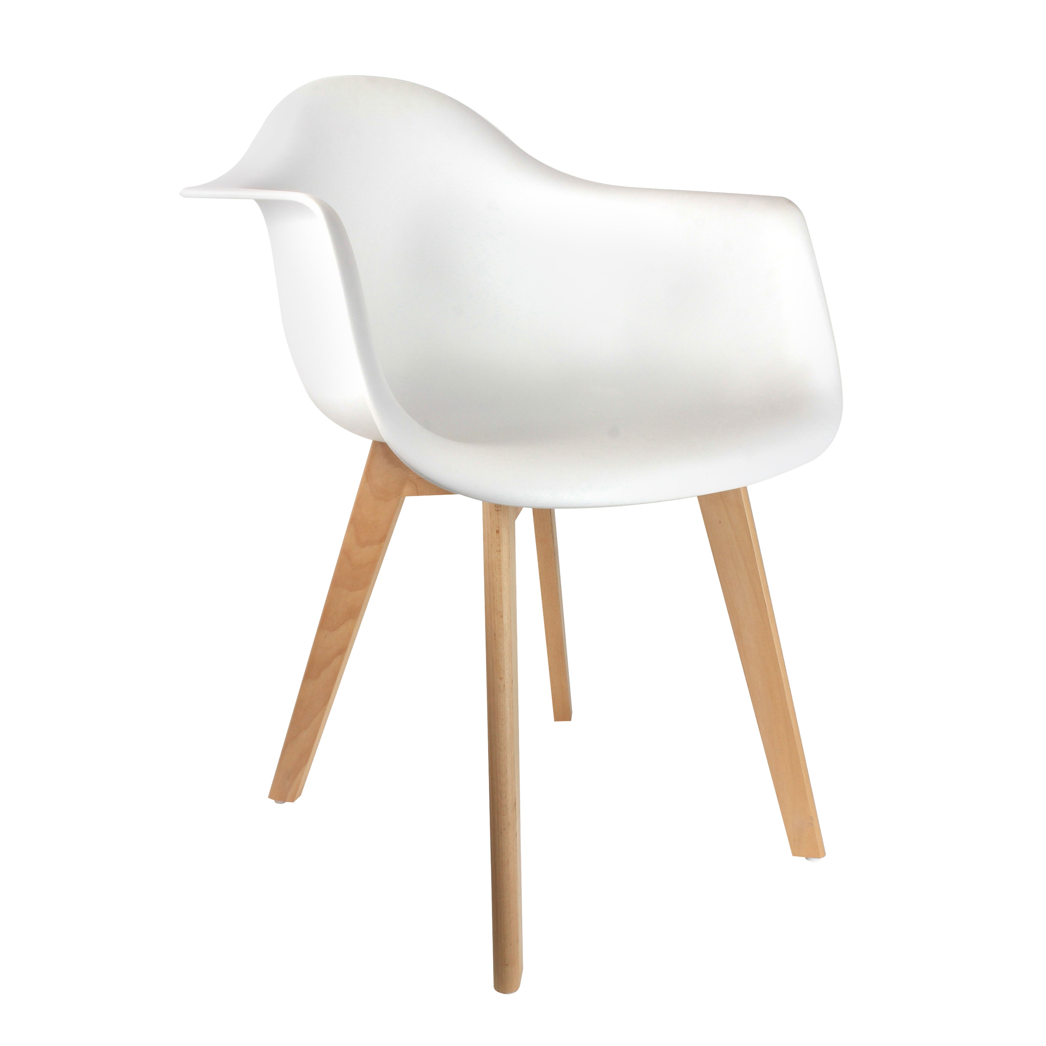 FAUTEUIL SCANDINAVE BLANC - LOT DE 2