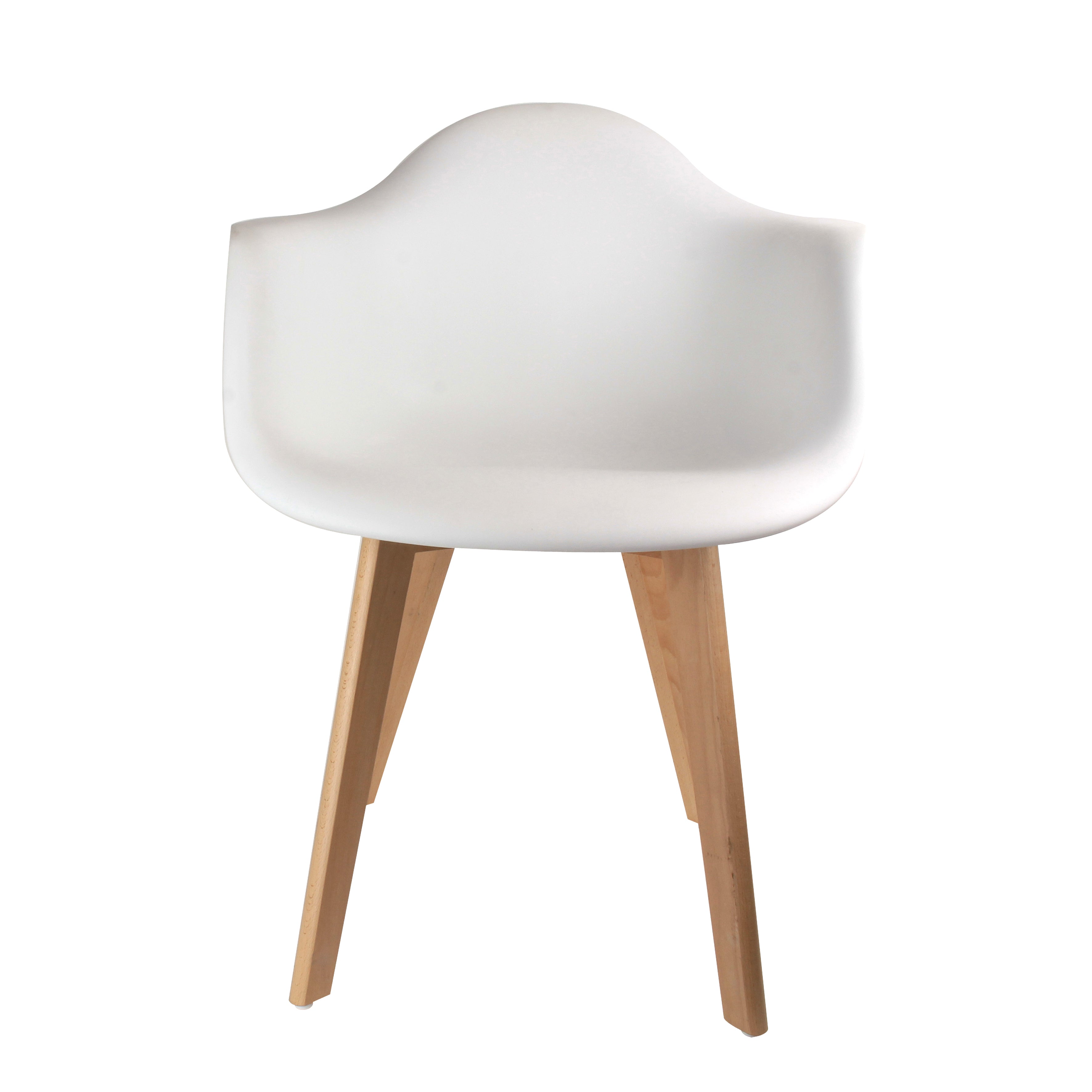 FAUTEUIL SCANDINAVE BLANC - LOT DE 2