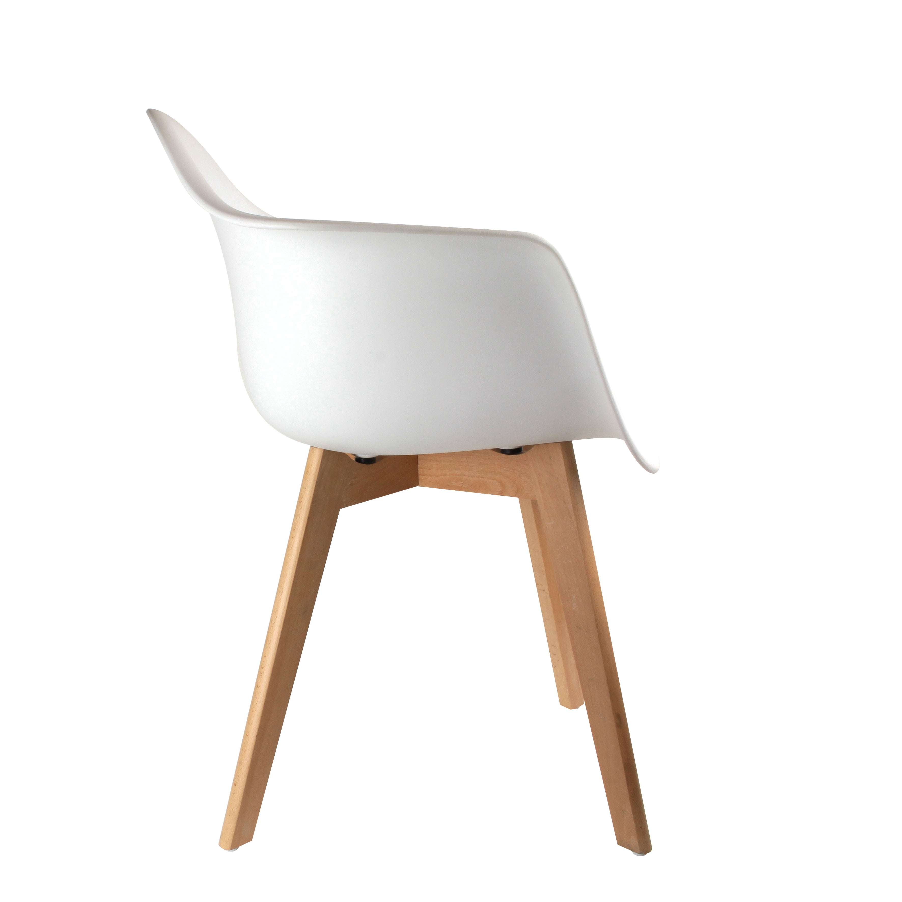 FAUTEUIL SCANDINAVE BLANC - LOT DE 2