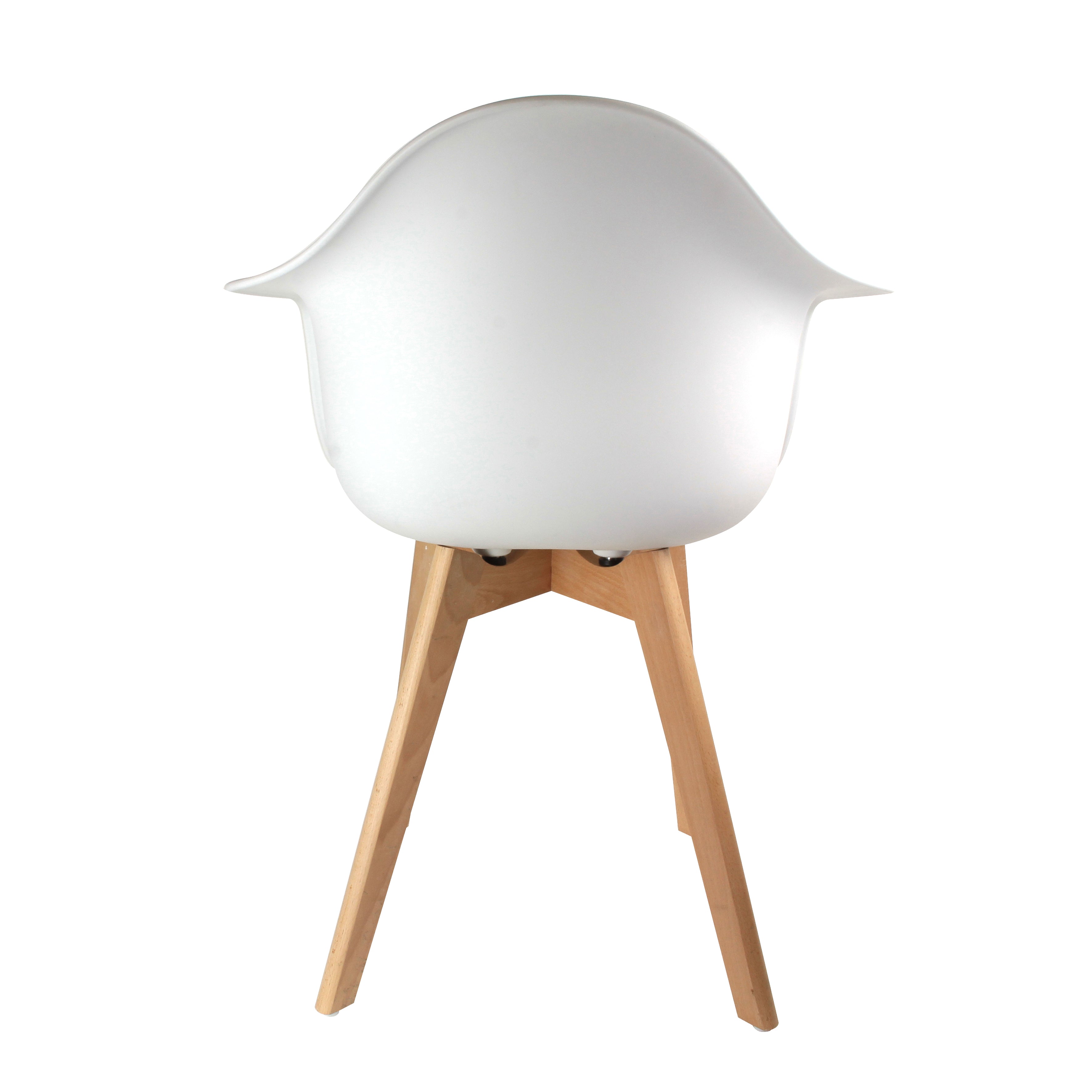 FAUTEUIL SCANDINAVE BLANC - LOT DE 2