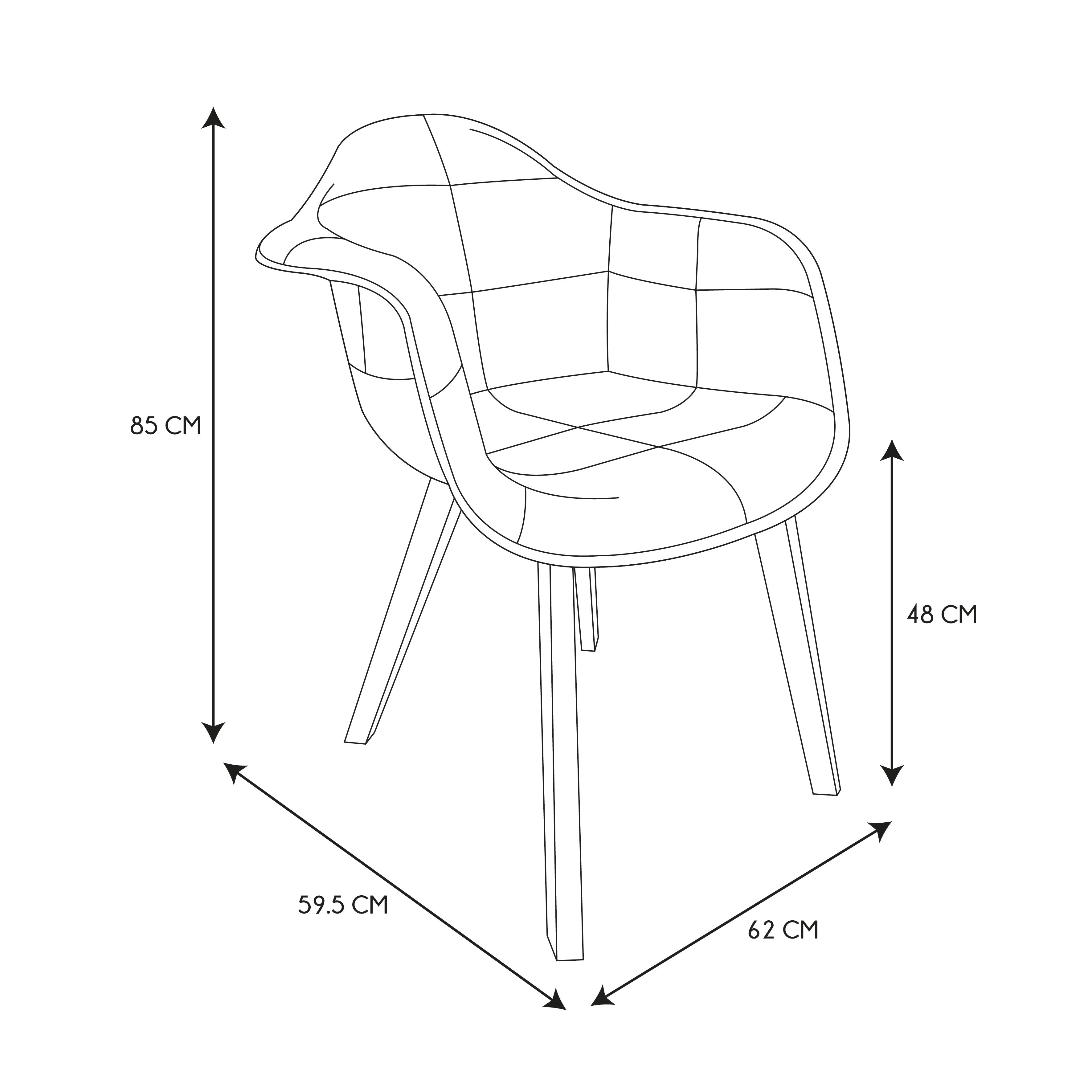 FAUTEUIL SCANDINAVE PATCHWORK - LOT DE 2