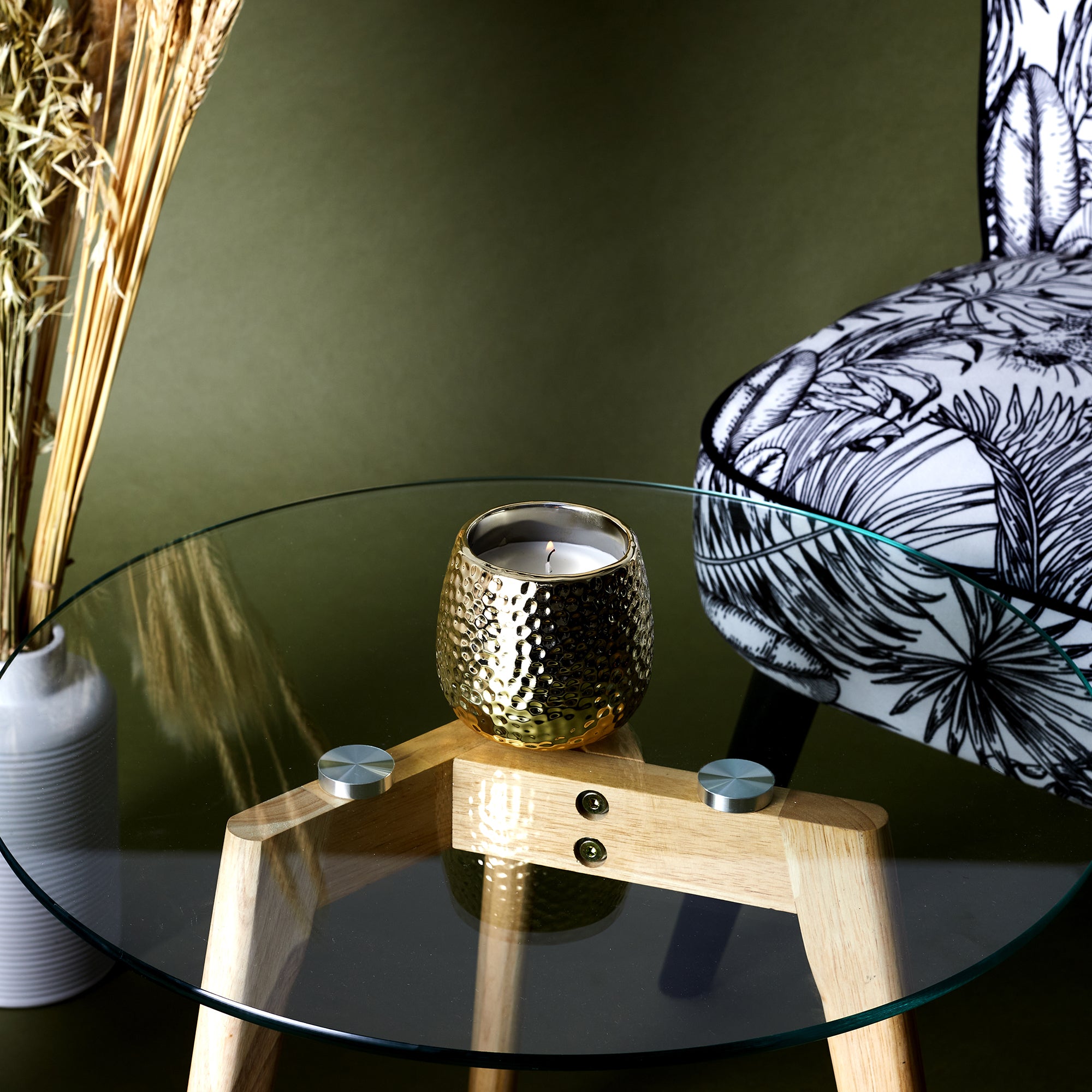 TABLE GIGOGNE EN VERRE TREMPE PLATEAU ROND X2