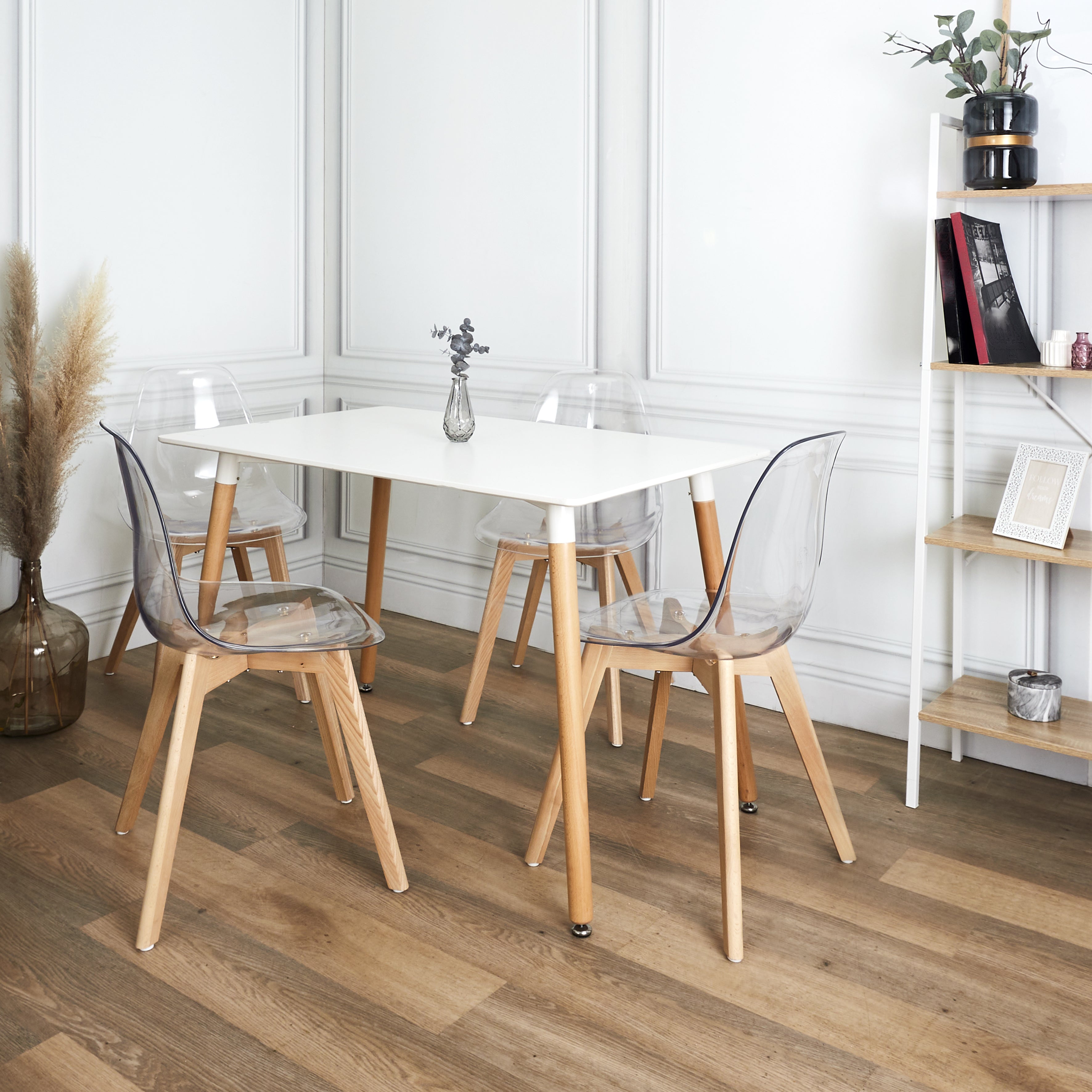 TABLE DE REPAS BLANCHE 115X75CM