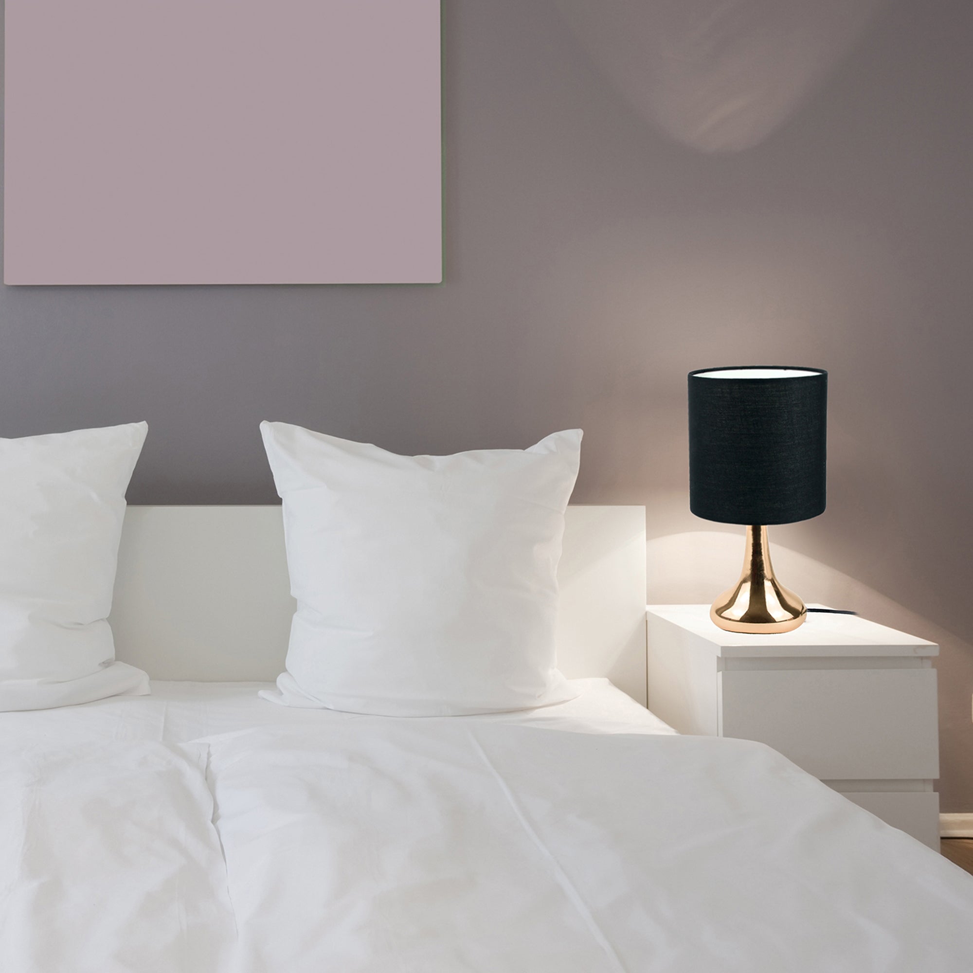 LAMPE TOUCH DORE NOIR