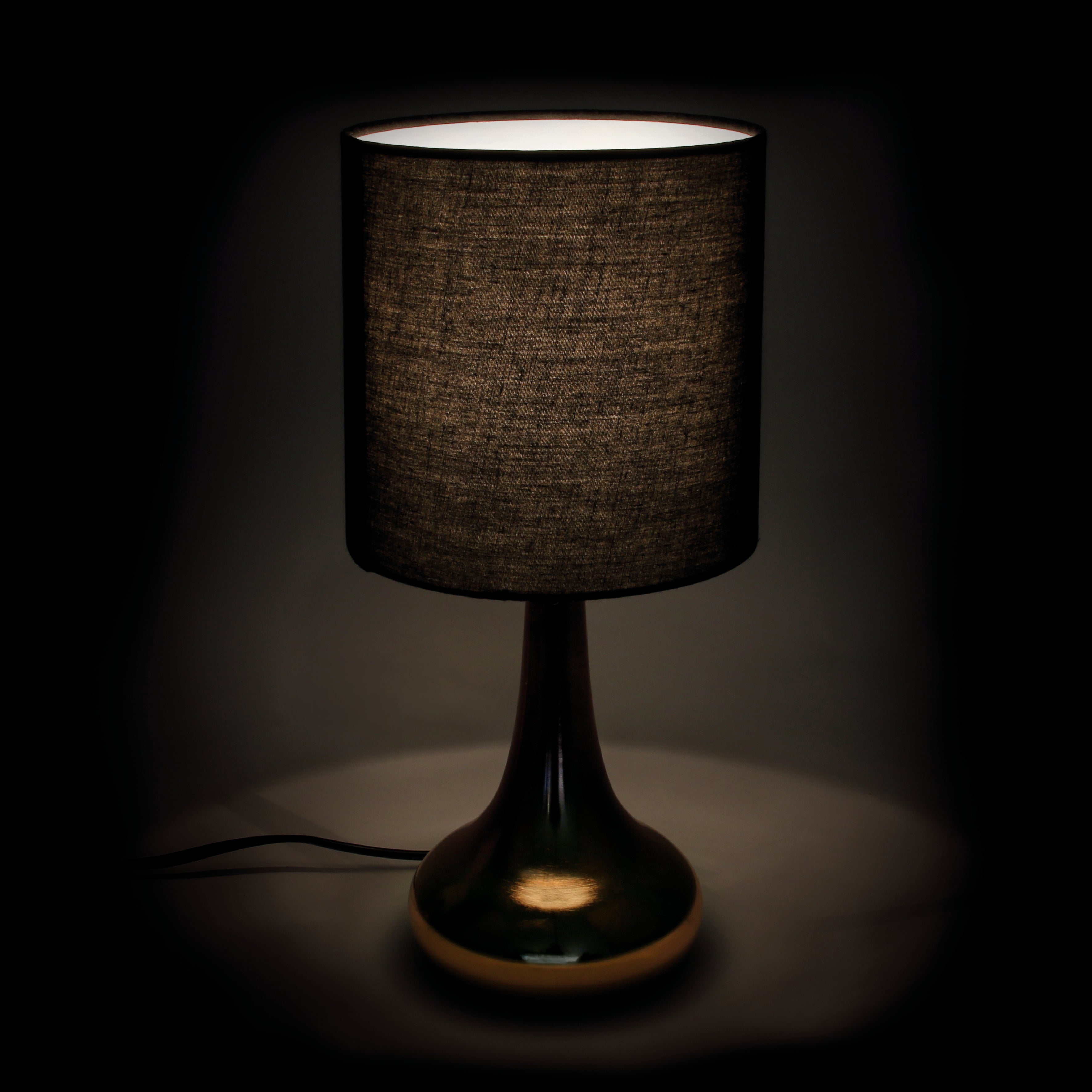 LAMPE TOUCH DORE NOIR