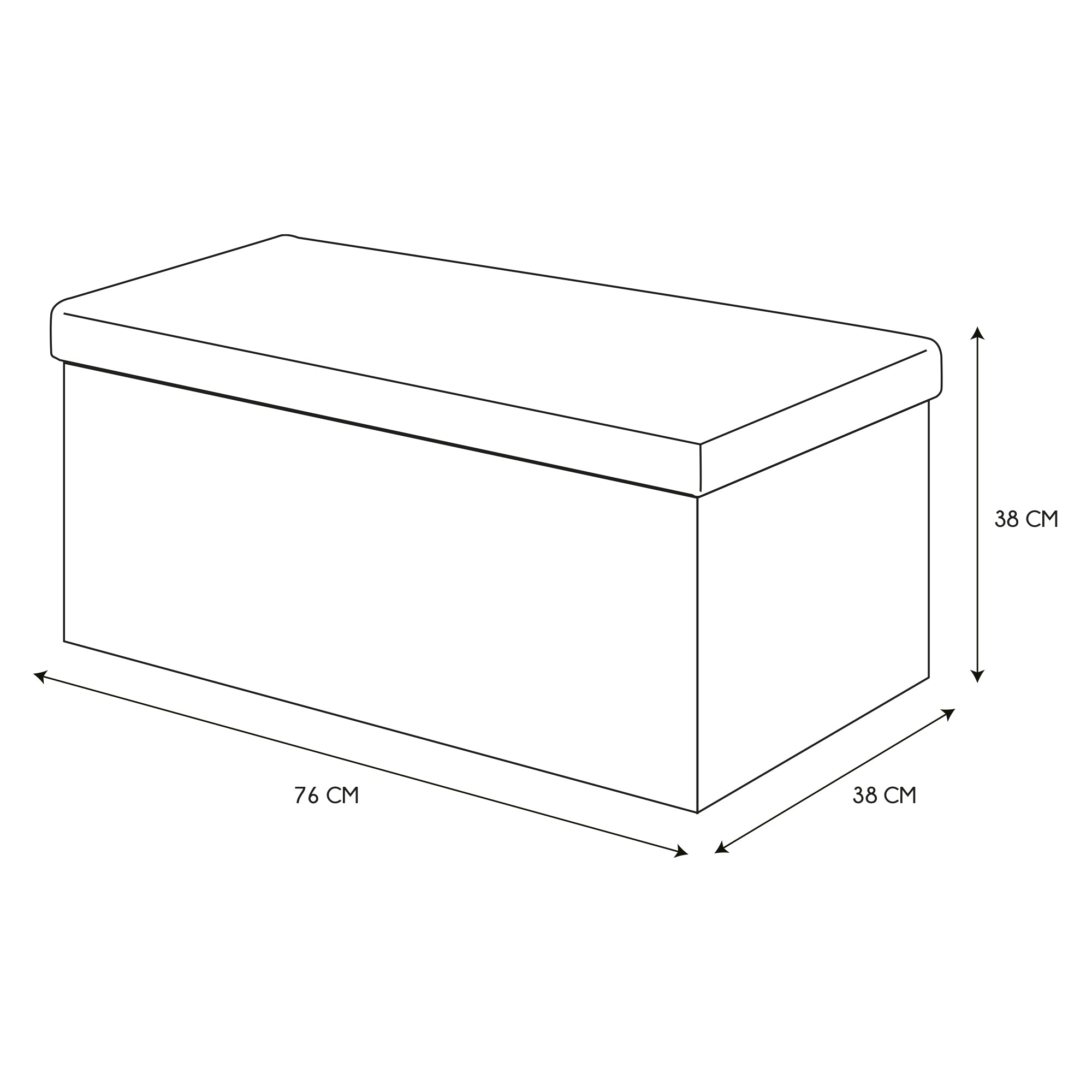 COFFRE BANC PLIABLE PU NOIR