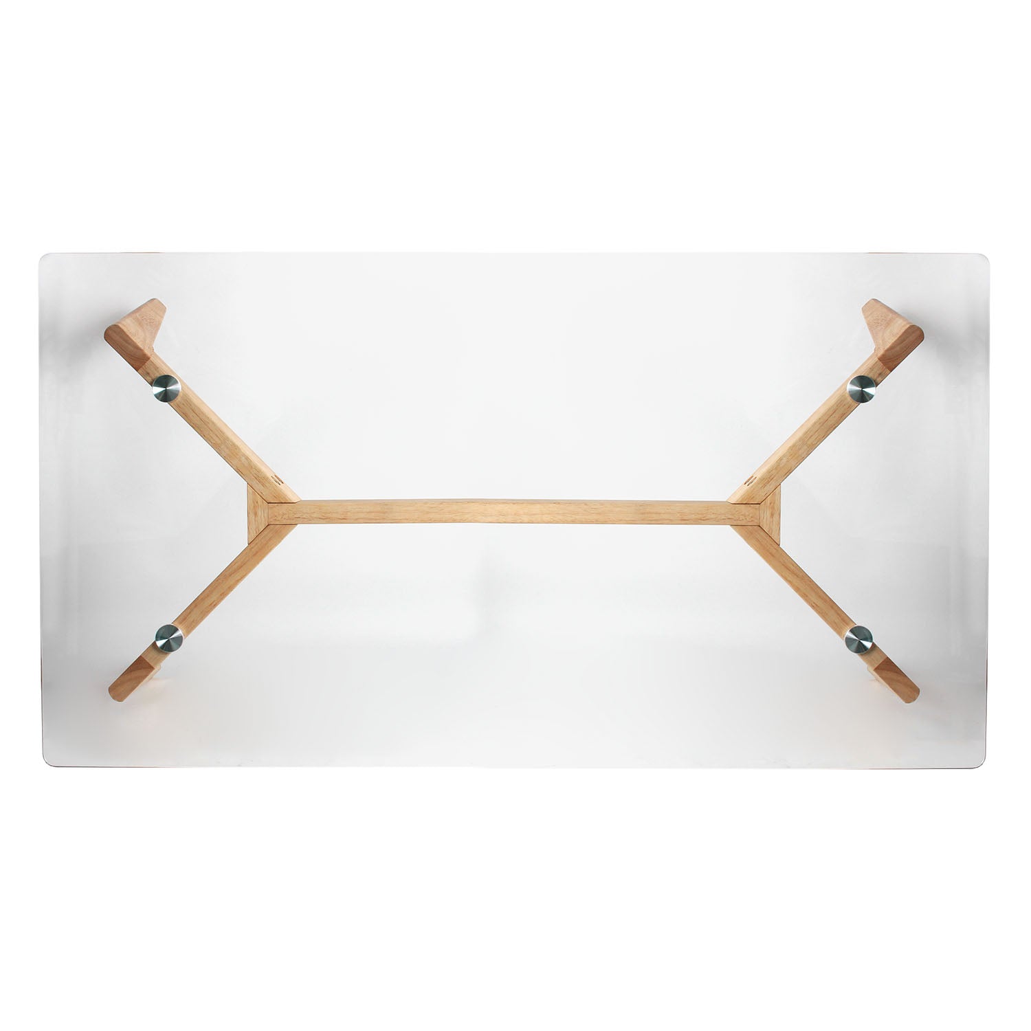 TABLE RECTANGULAIRE EN VERRE 110X60X45CM