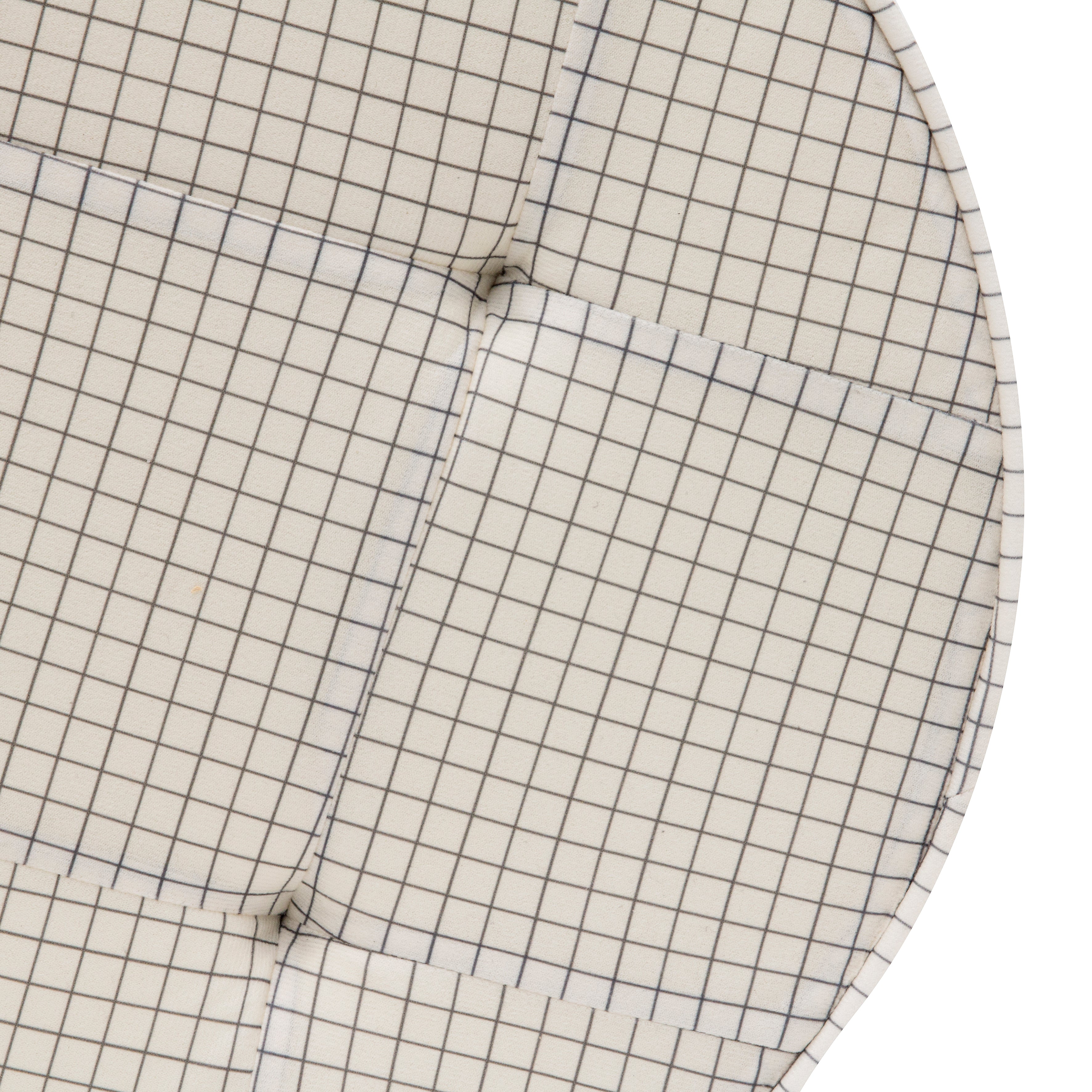 COUSSIN DE SOL ROND CARREAUX DIAM 50CM - LOT DE 2