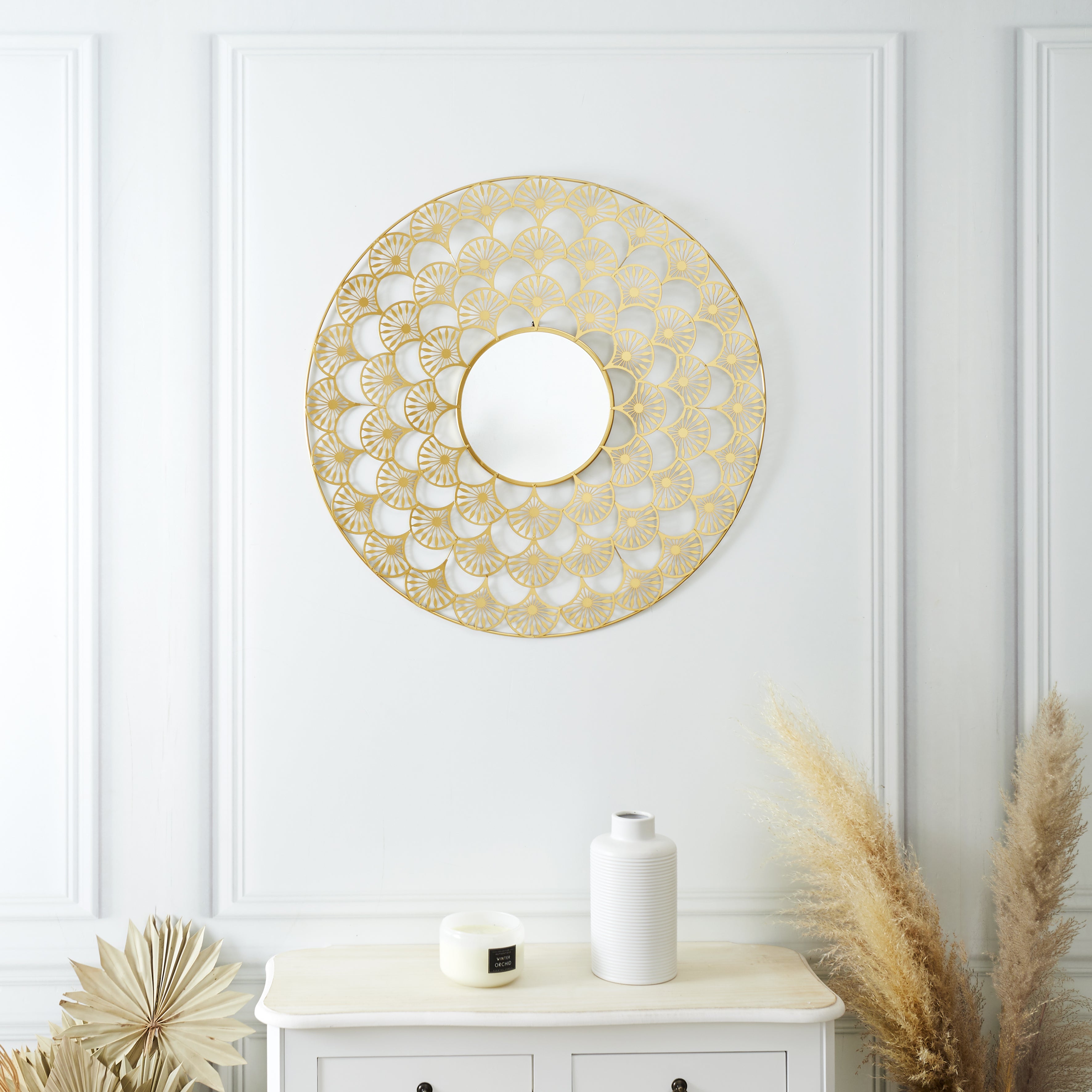 MIROIR AJOURE METAL D70CM