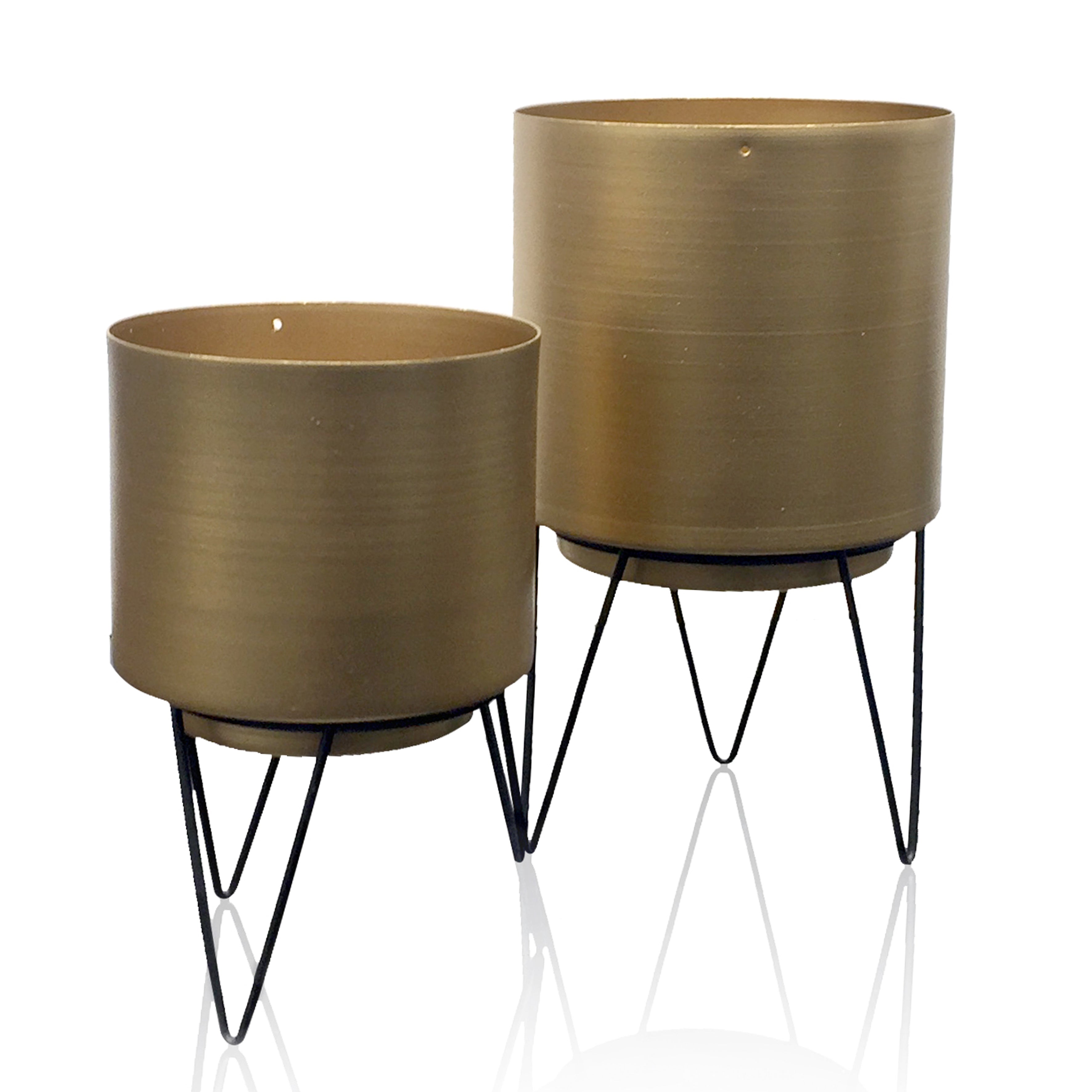 POT DE FLEUR PIED FILAIRE X2