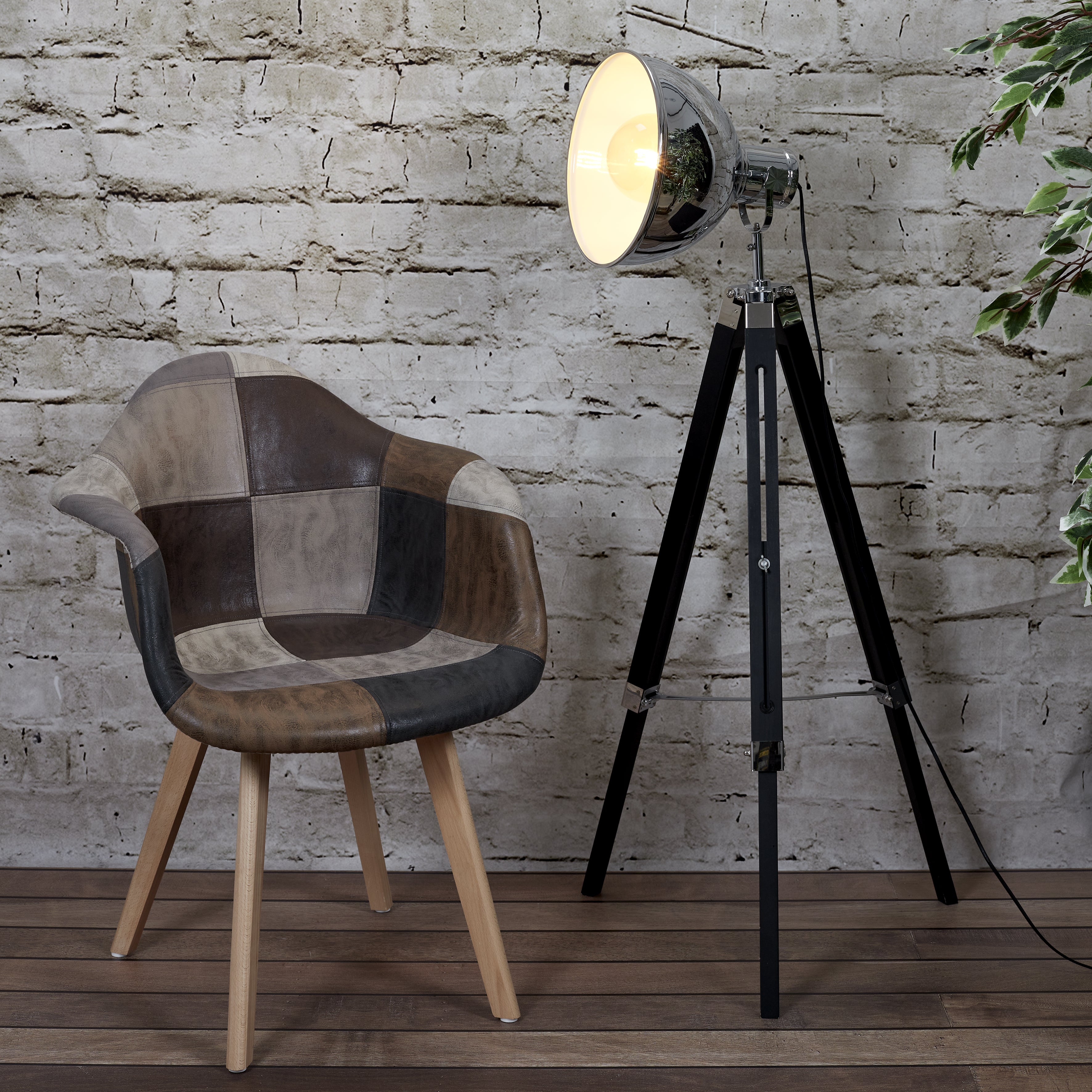 FAUTEUIL PATCHWORK PU - LOT DE 2