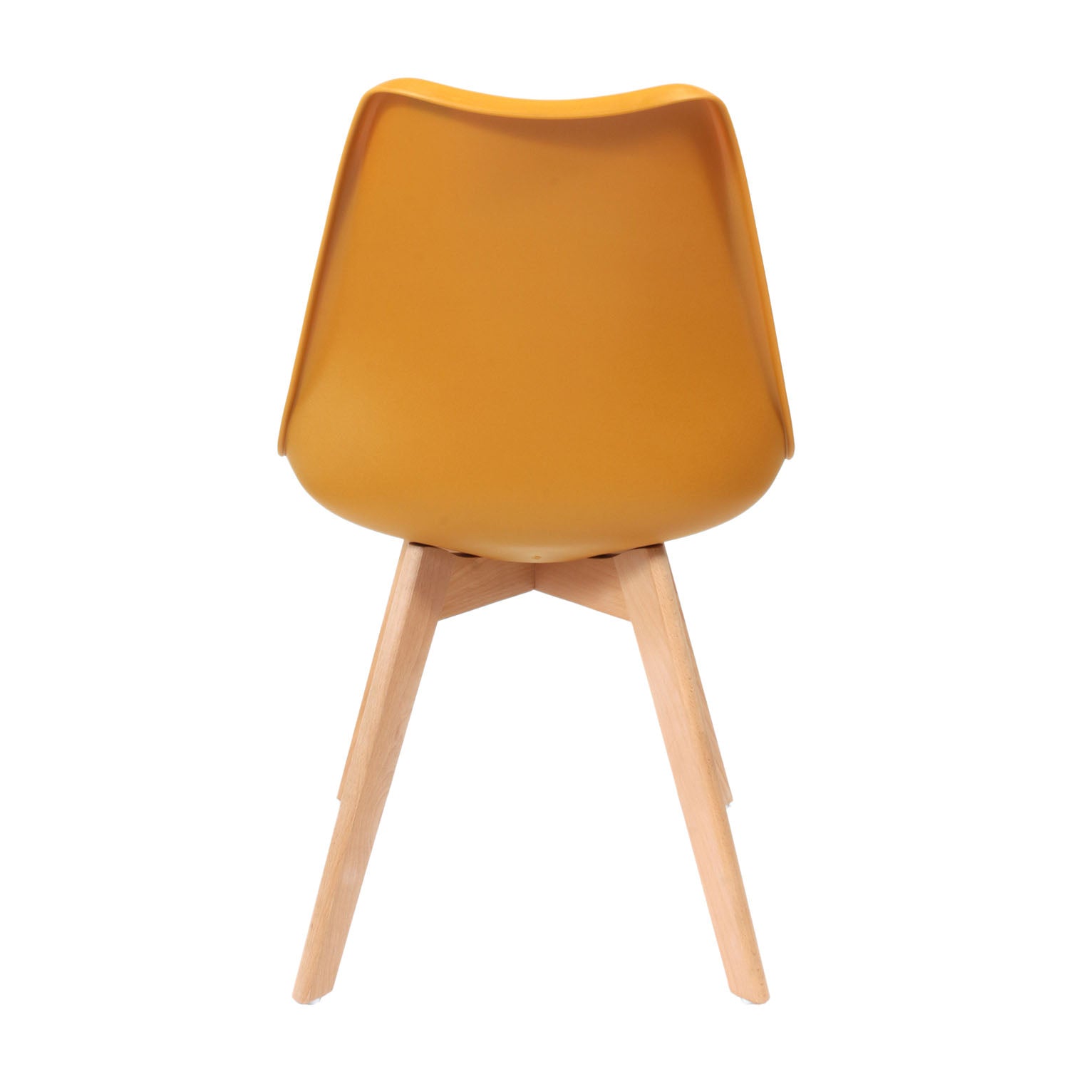 CHAISE SCANDINAVE COQUE PP REMBOURREE JAUNE - LOT DE 4