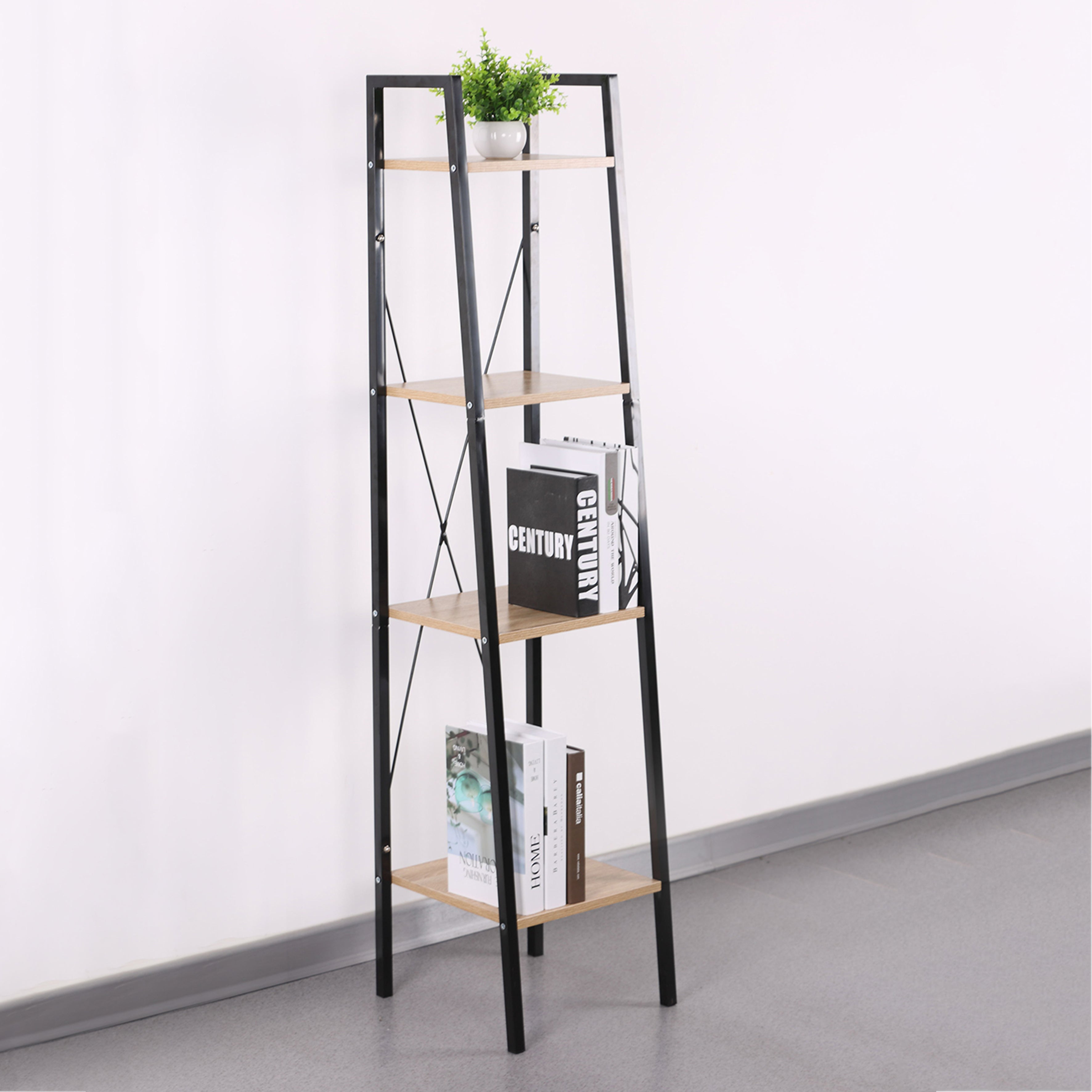 ETAGERE BOIS ET METAL LOKA 148X34X32