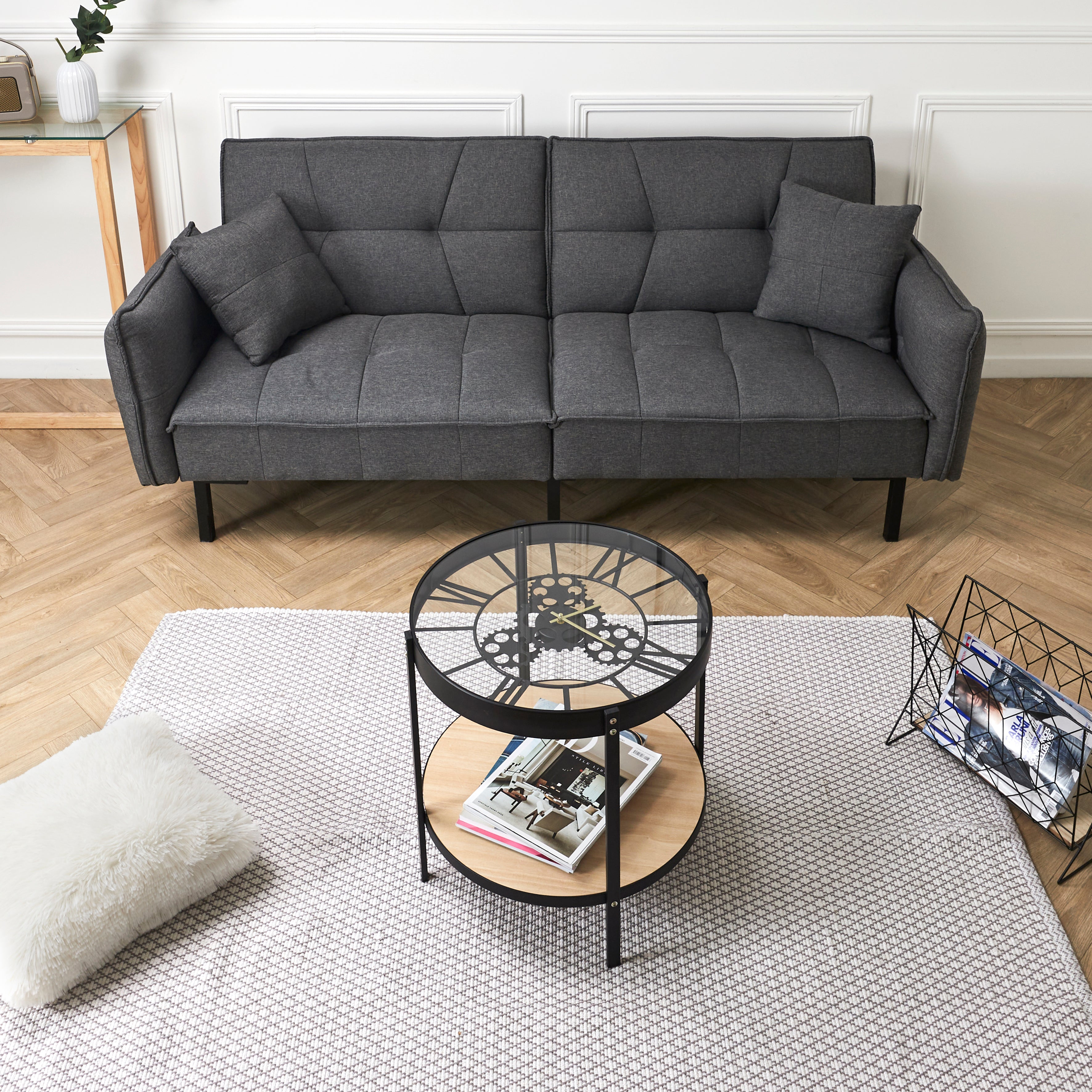 TABLE D APPOINT HORLOGE 50.5X50.5X49CM
