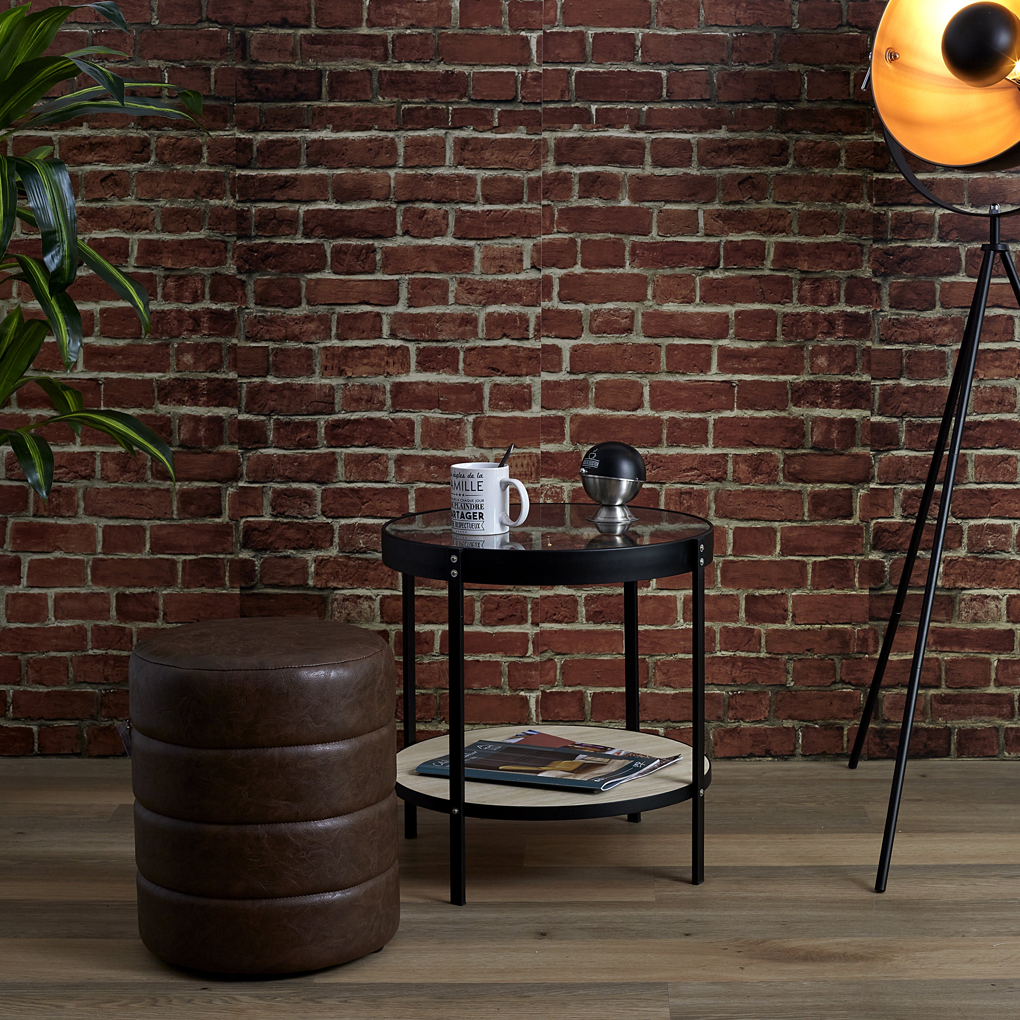 TABLE D APPOINT HORLOGE 50.5X50.5X49CM