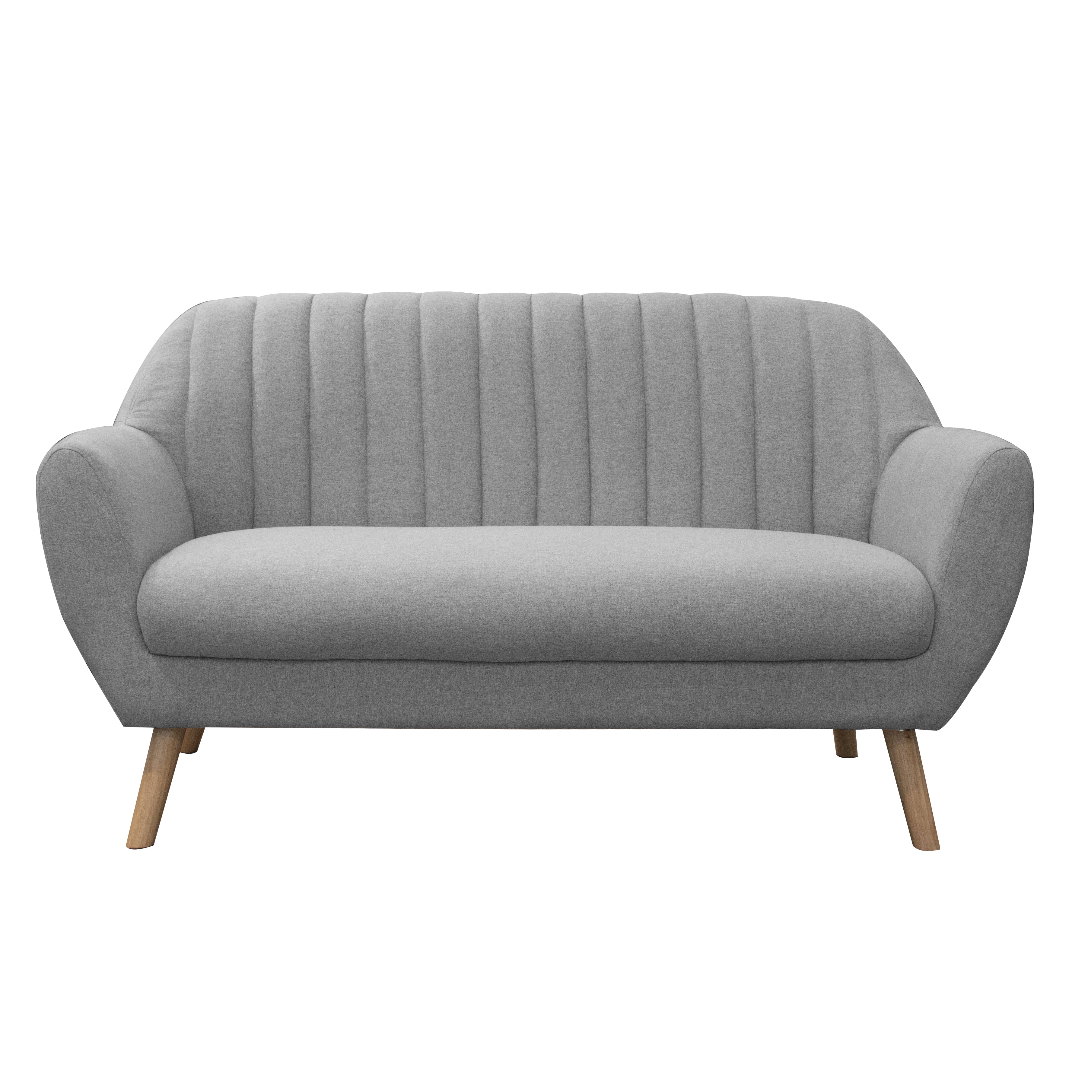 CANAPE 2 PLACES SOFIA TISSU GRIS