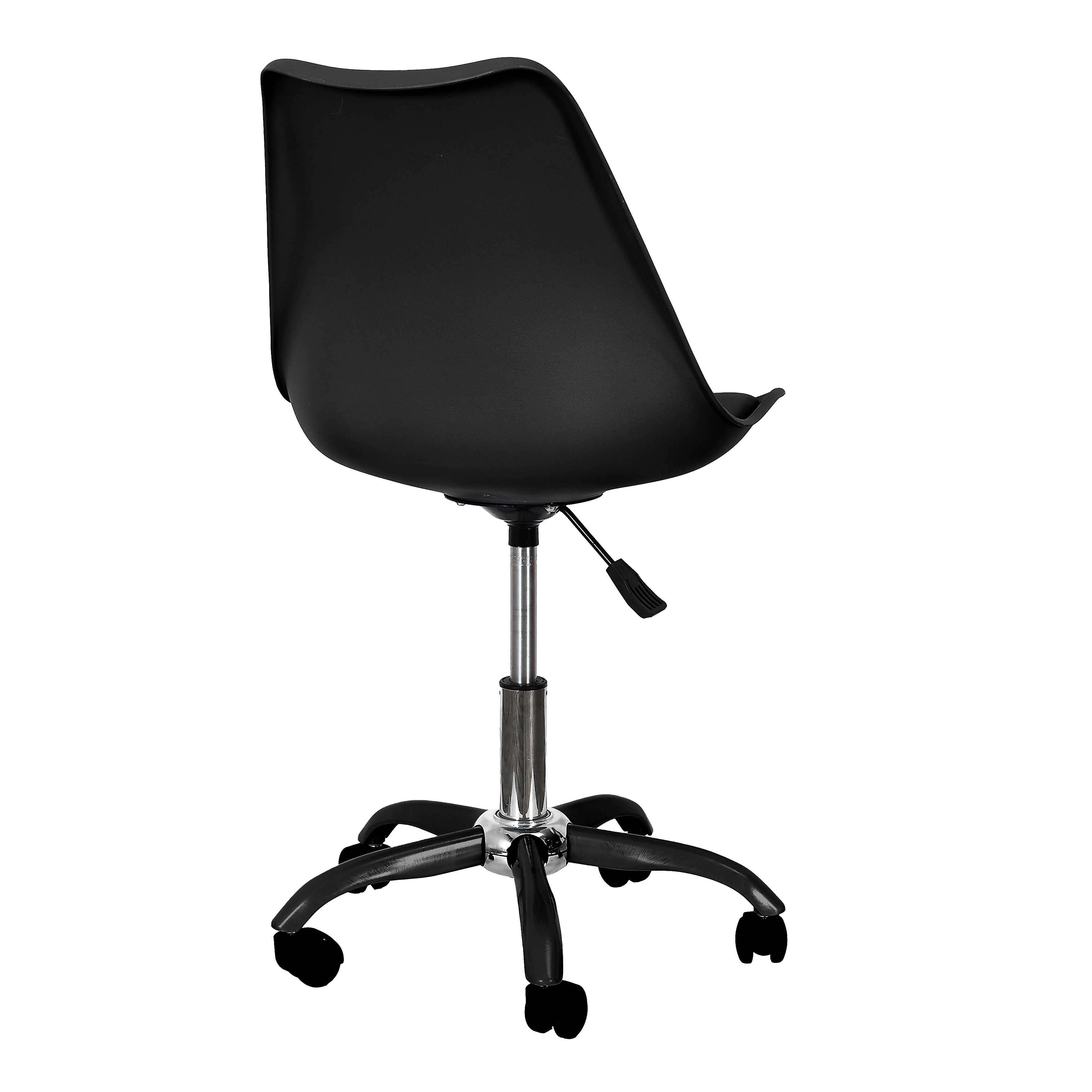 CHAISE A ROULETTES KIRUNA NOIR - LOT DE 2