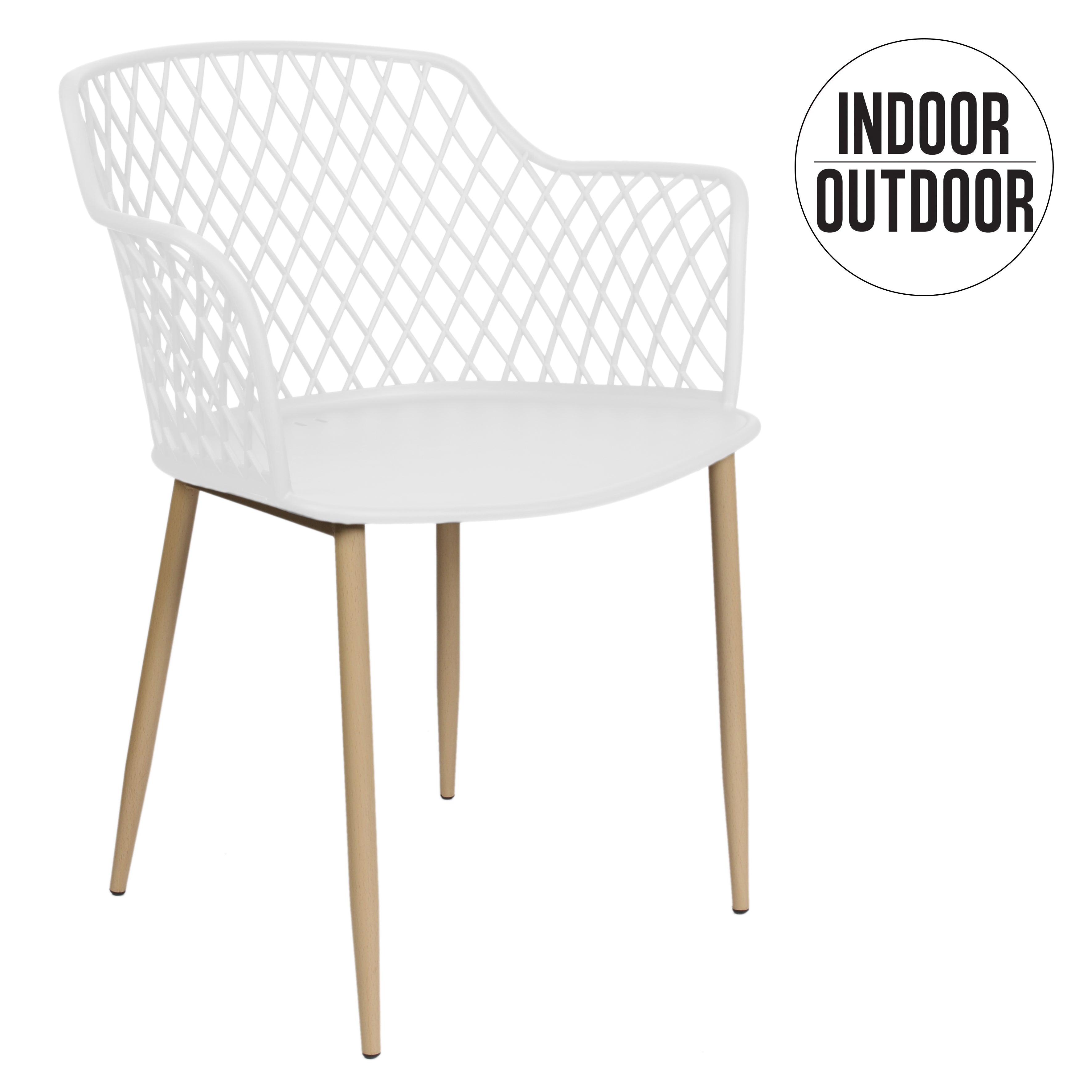 FAUTEUIL MALAGA BLANC - LOT DE 2