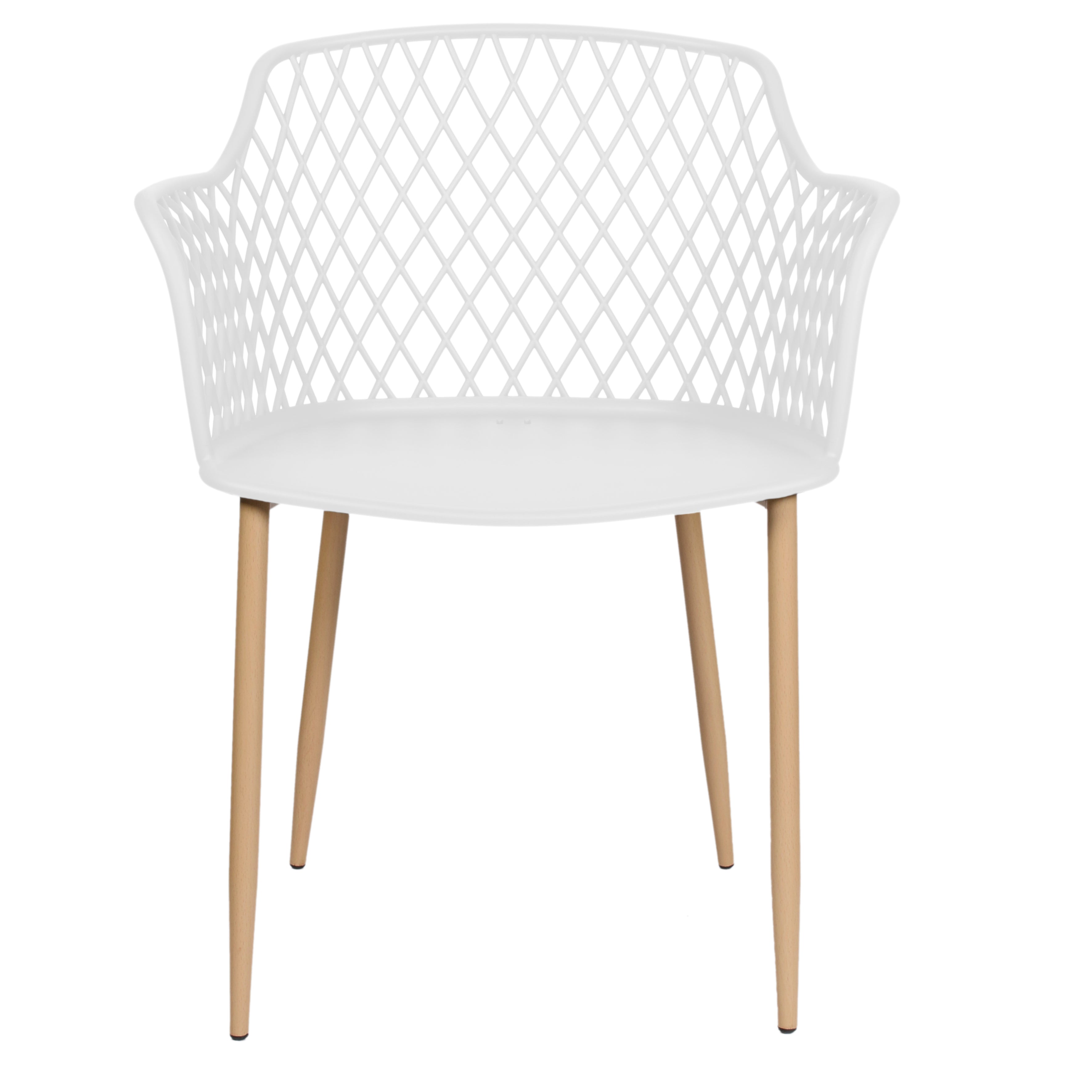 FAUTEUIL MALAGA BLANC - LOT DE 2