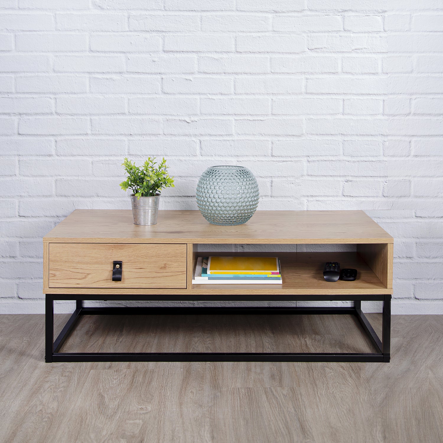 TABLE BASSE BOIS ET METAL ABBOTT