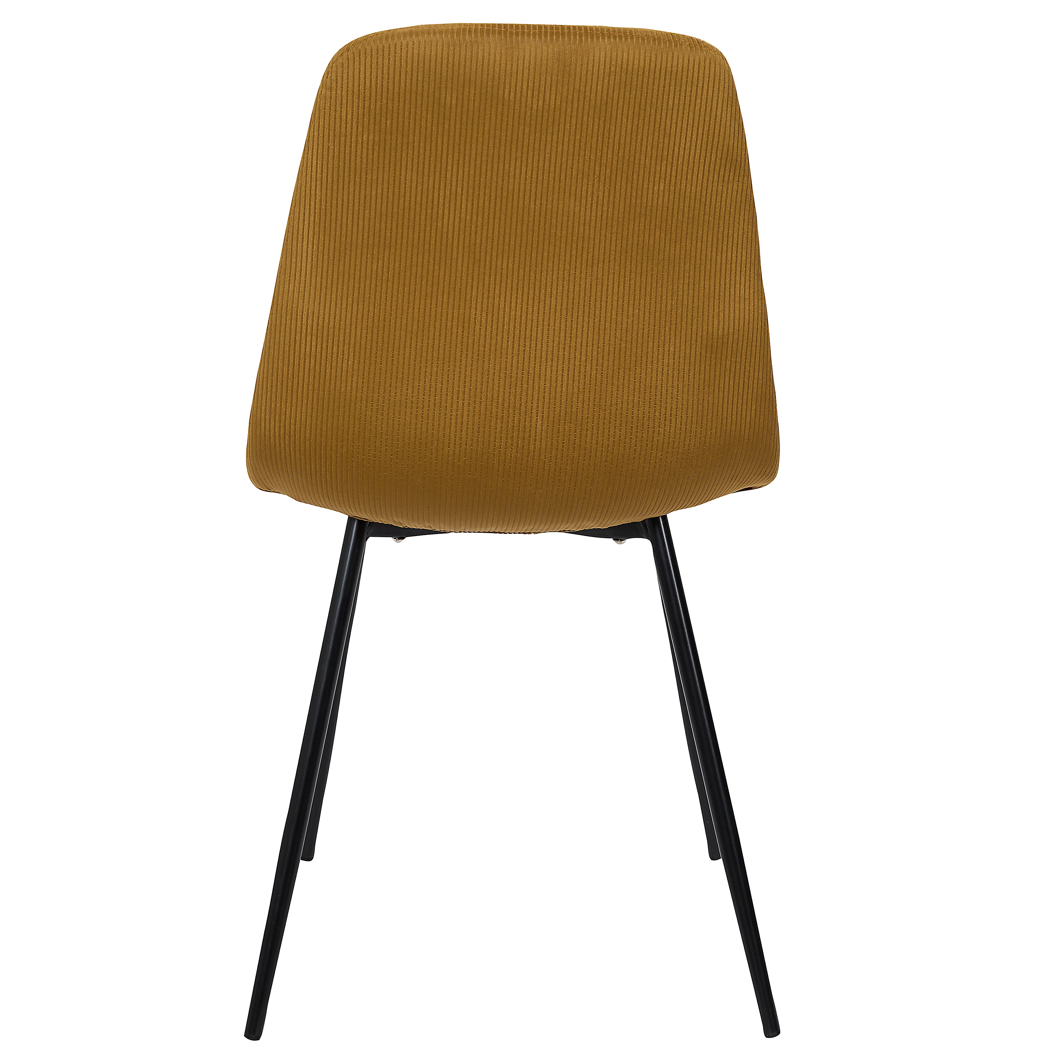 CHAISE VELOURS COTELE GIULIA JAUNE MOUTARDE - LOT DE 4