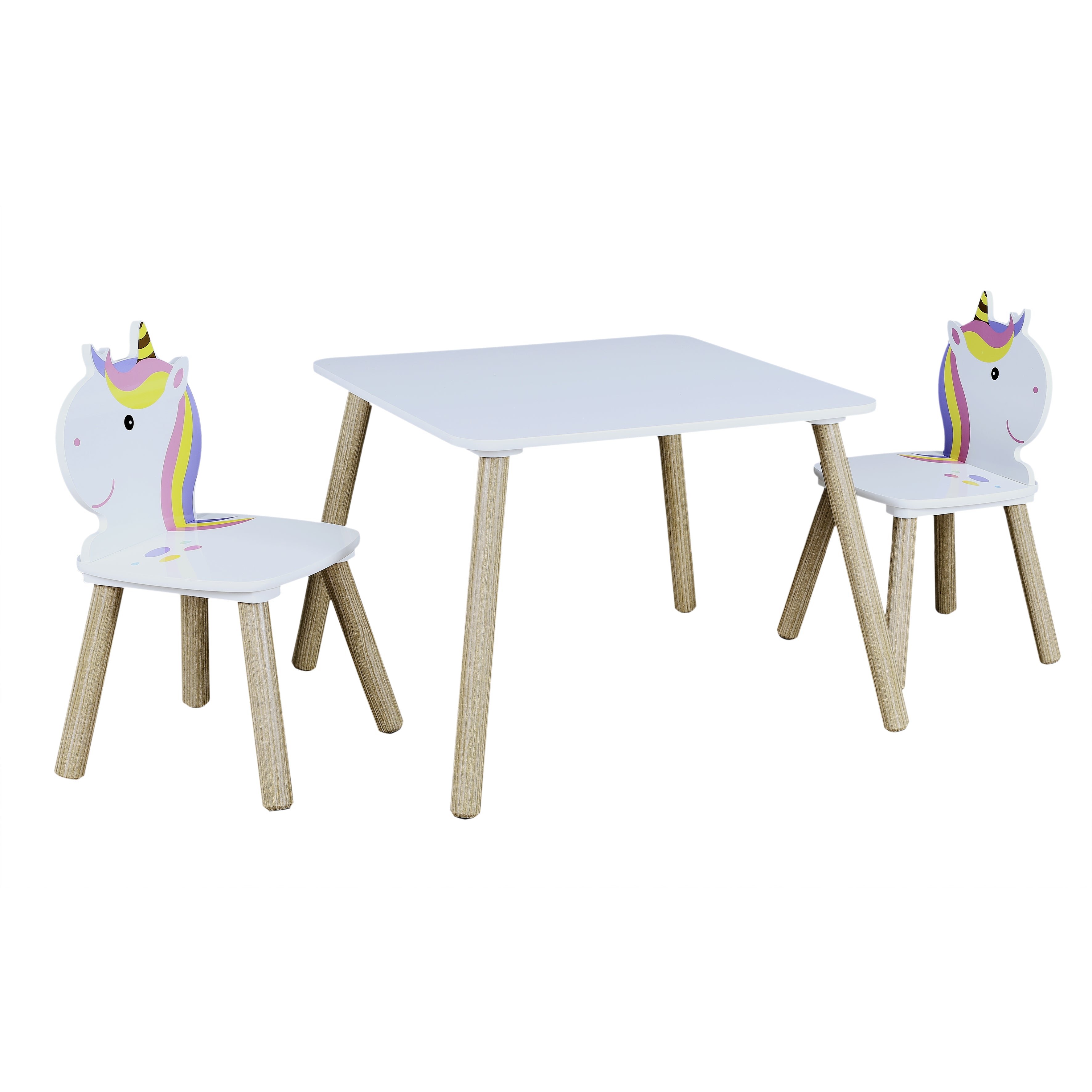 TABLE ET 2 CHAISES LICORNE LILY