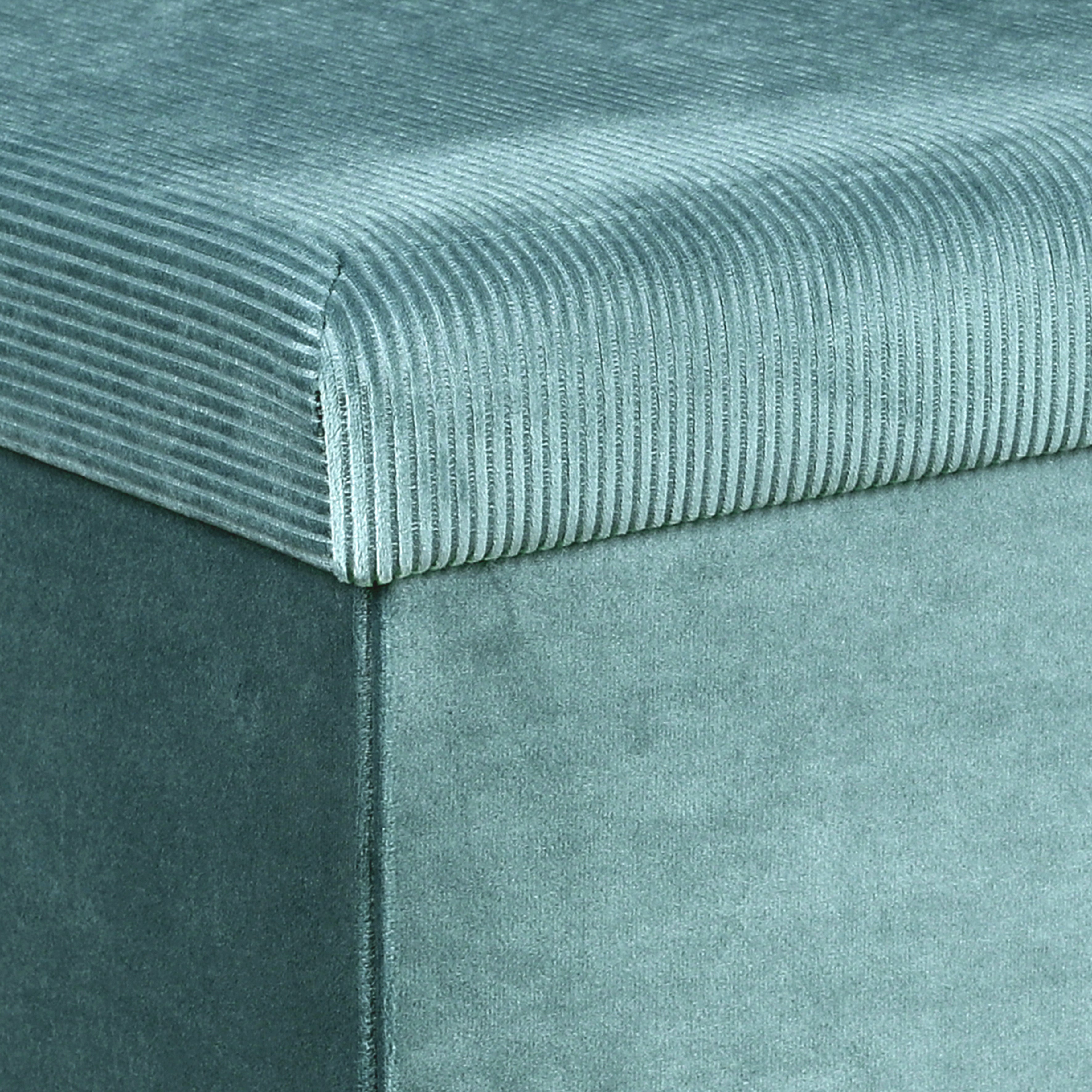 COFFRE BANC PLIABLE VELOURS COTELE GIULIA BLEU