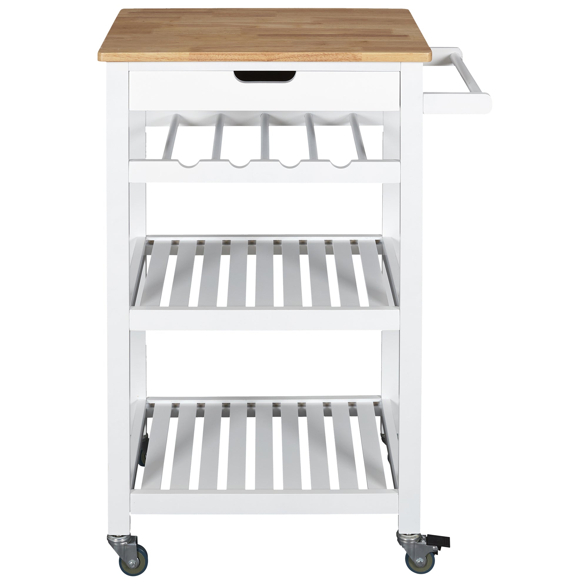 DESSERTE A ROULETTES BLANC 40X61X84.5CM