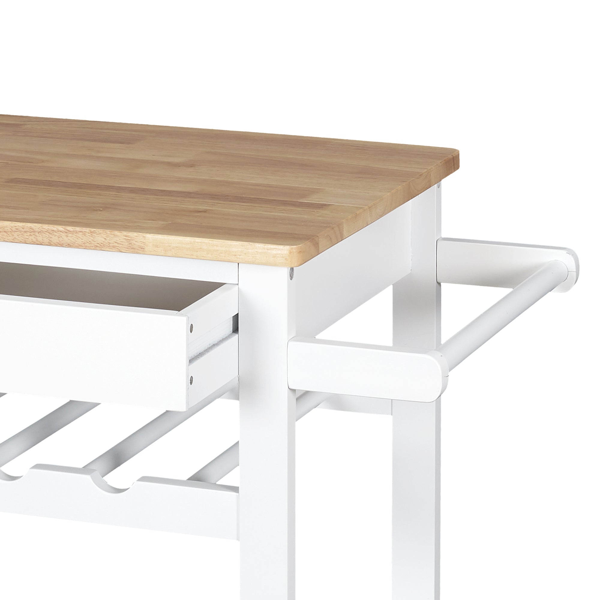 DESSERTE A ROULETTES BLANC 40X61X84.5CM