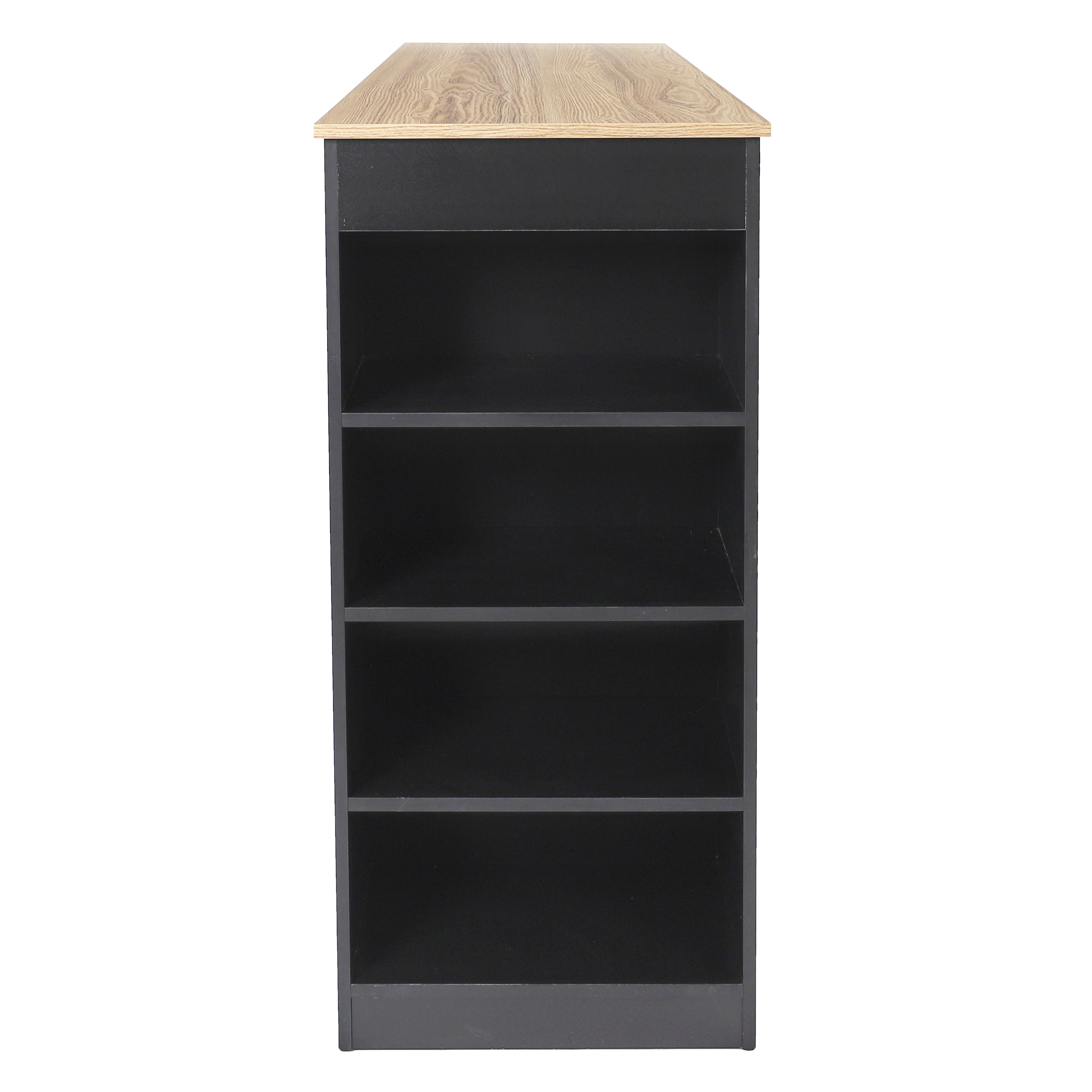 TABLE DE BAR MANGE DEBOUT ETAGERES CHEERS NOIR