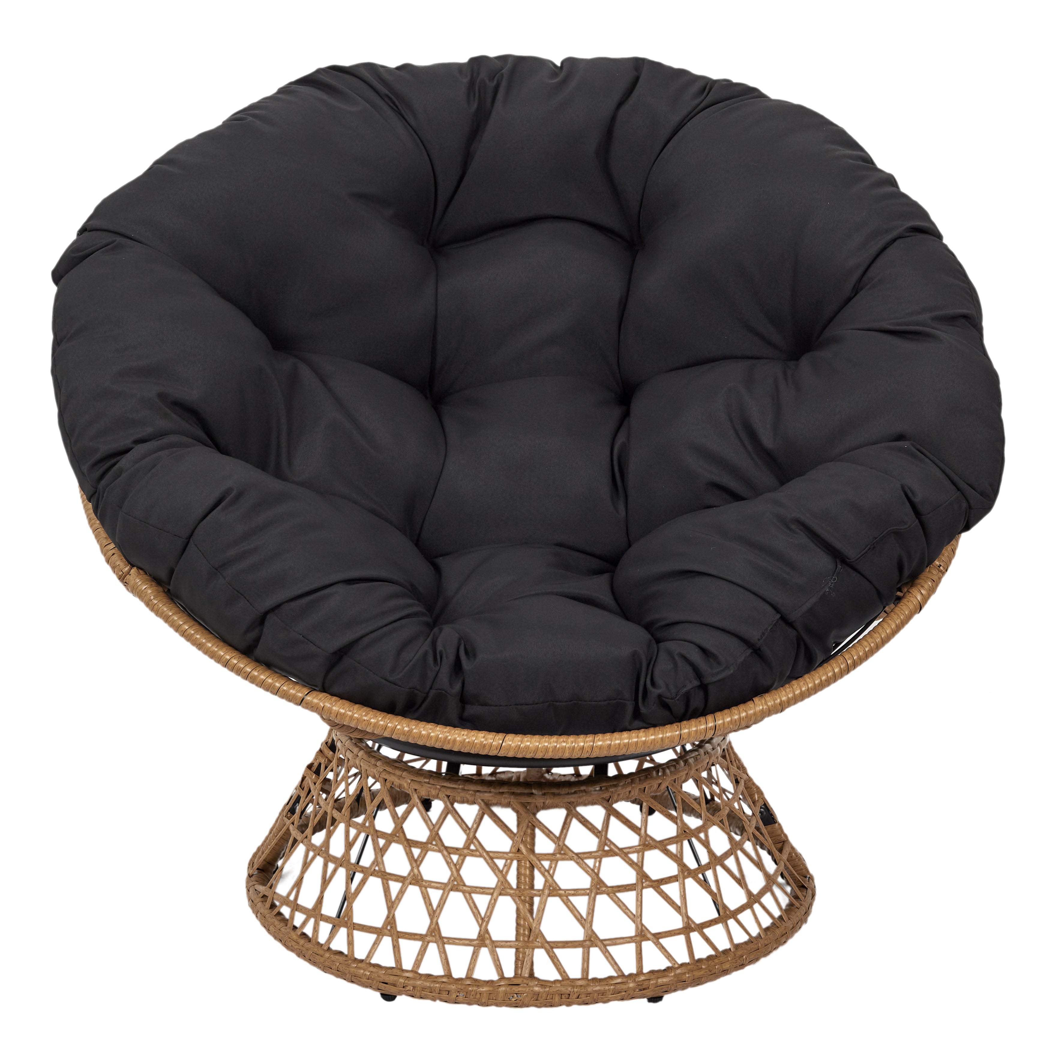 FAUTEUIL CANCUN COUSSIN NOIR