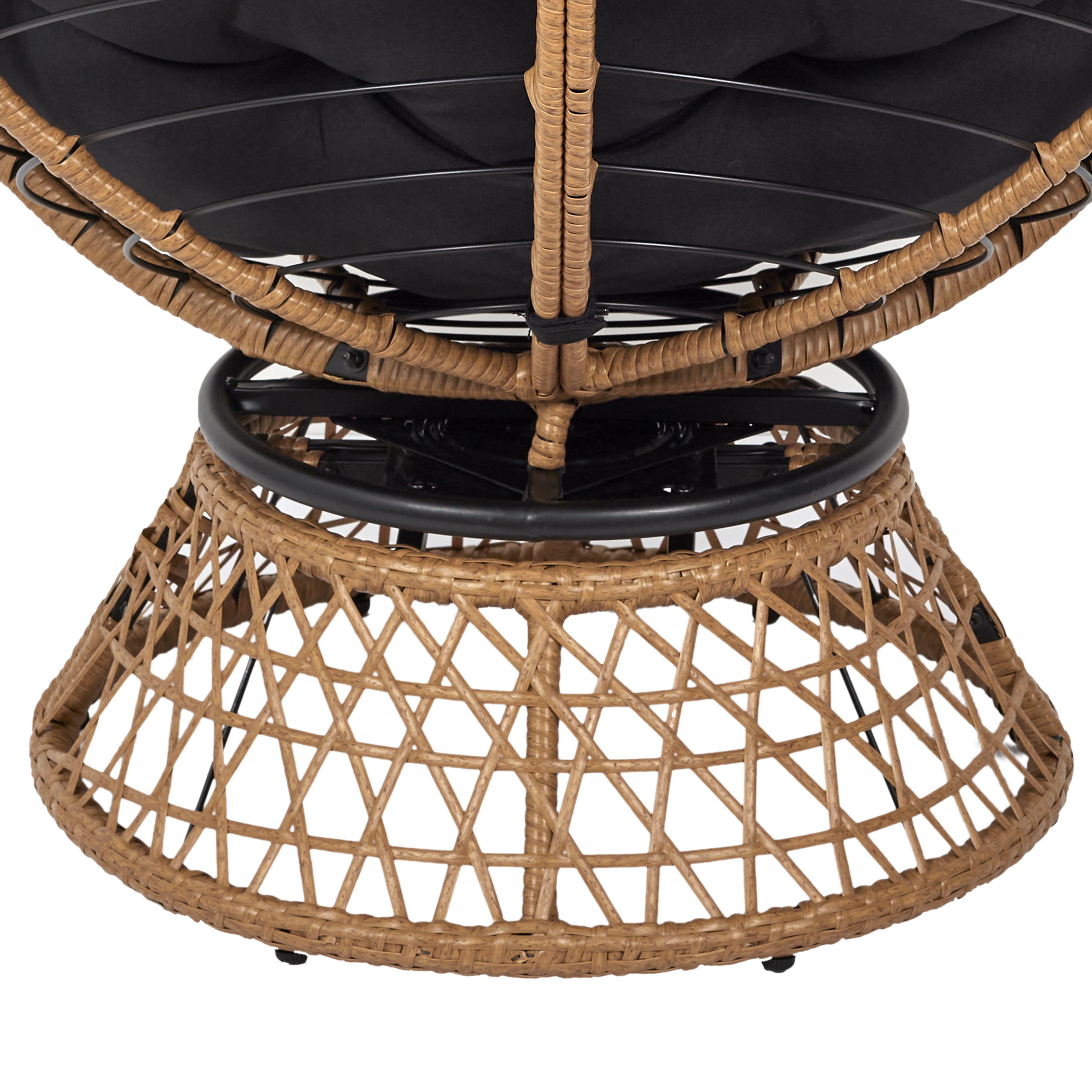 FAUTEUIL CANCUN COUSSIN NOIR