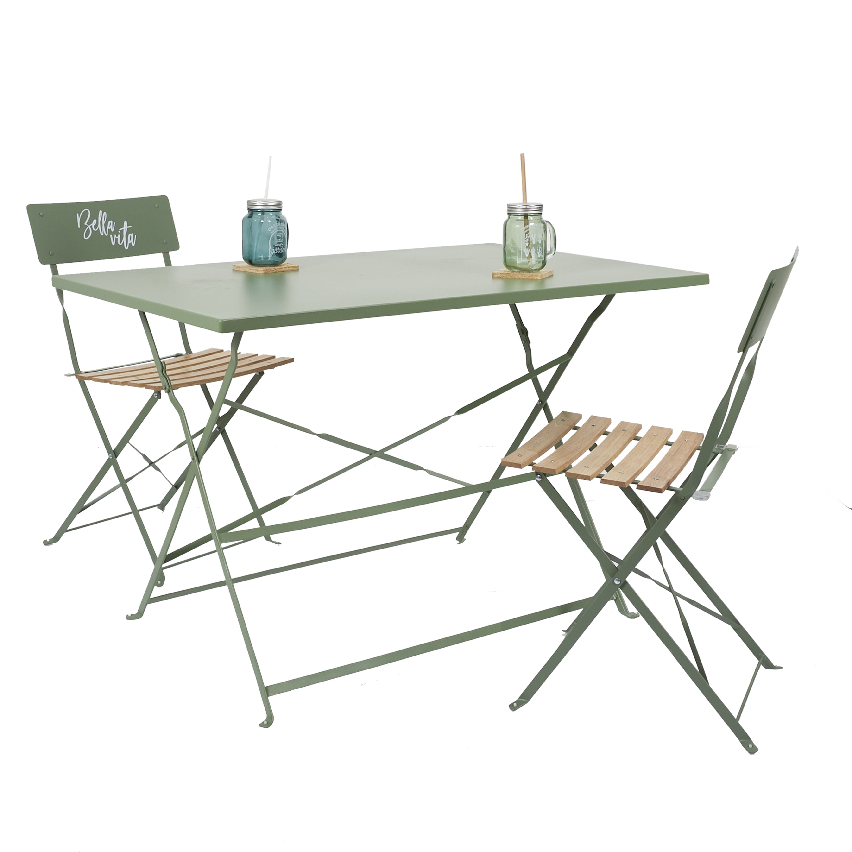 TABLE REPAS PLIANTE PALERME KAKI 110X70X71CM