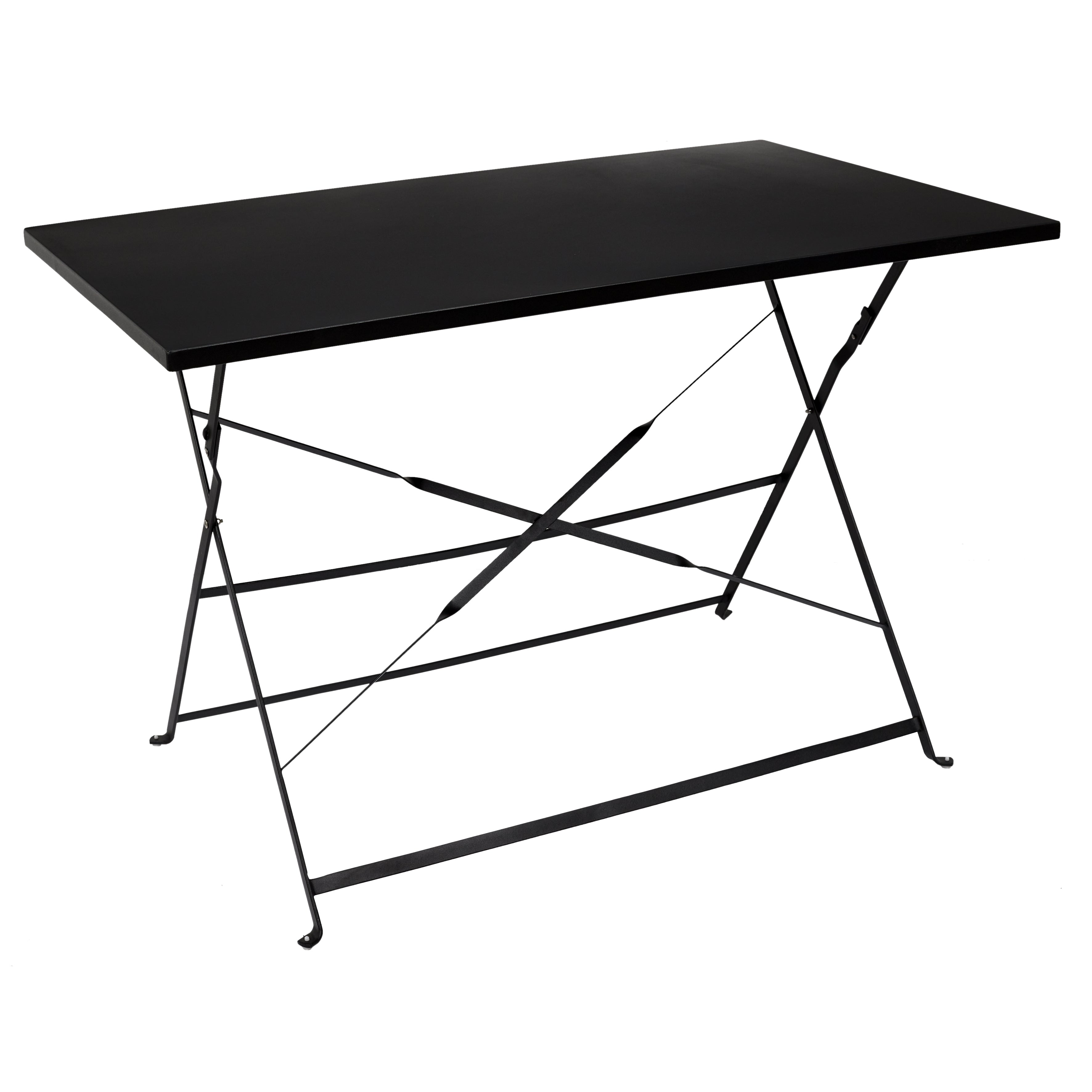 TABLE DE REPAS PLIANTE PALERME NOIR 110X70X71CM
