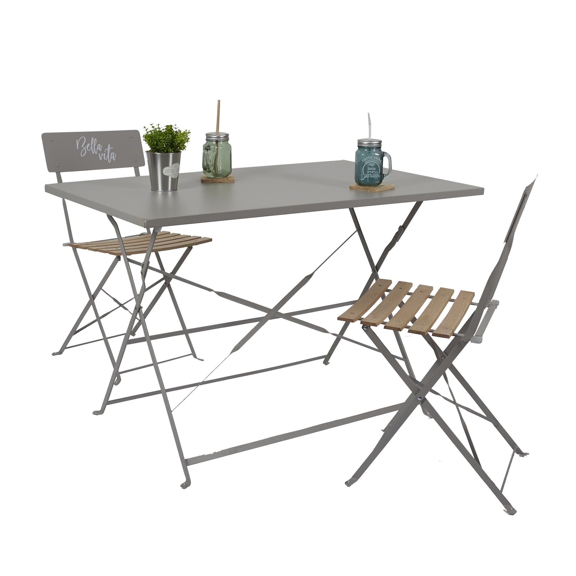 TABLE REPAS PLIANTE PALERME TAUPE 110X70X71CM