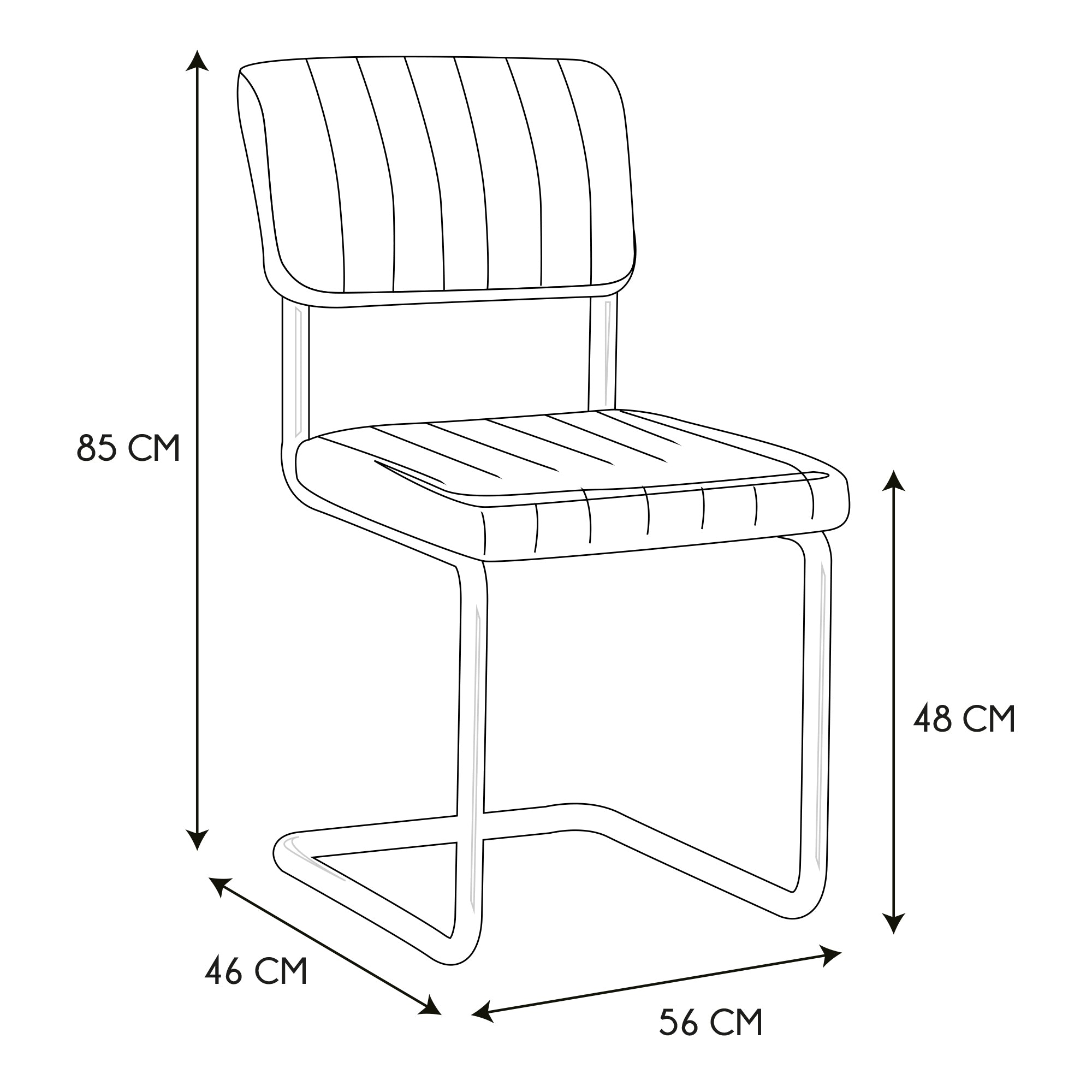 CHAISE ALBAN GRIS CHINE - LOT DE 2
