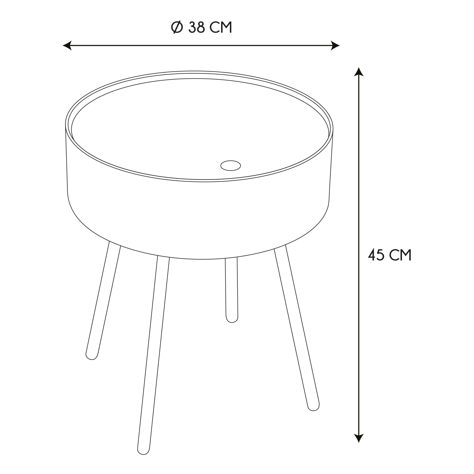 TABLE COFFRE EUGENIE ROUGE BRIQUE