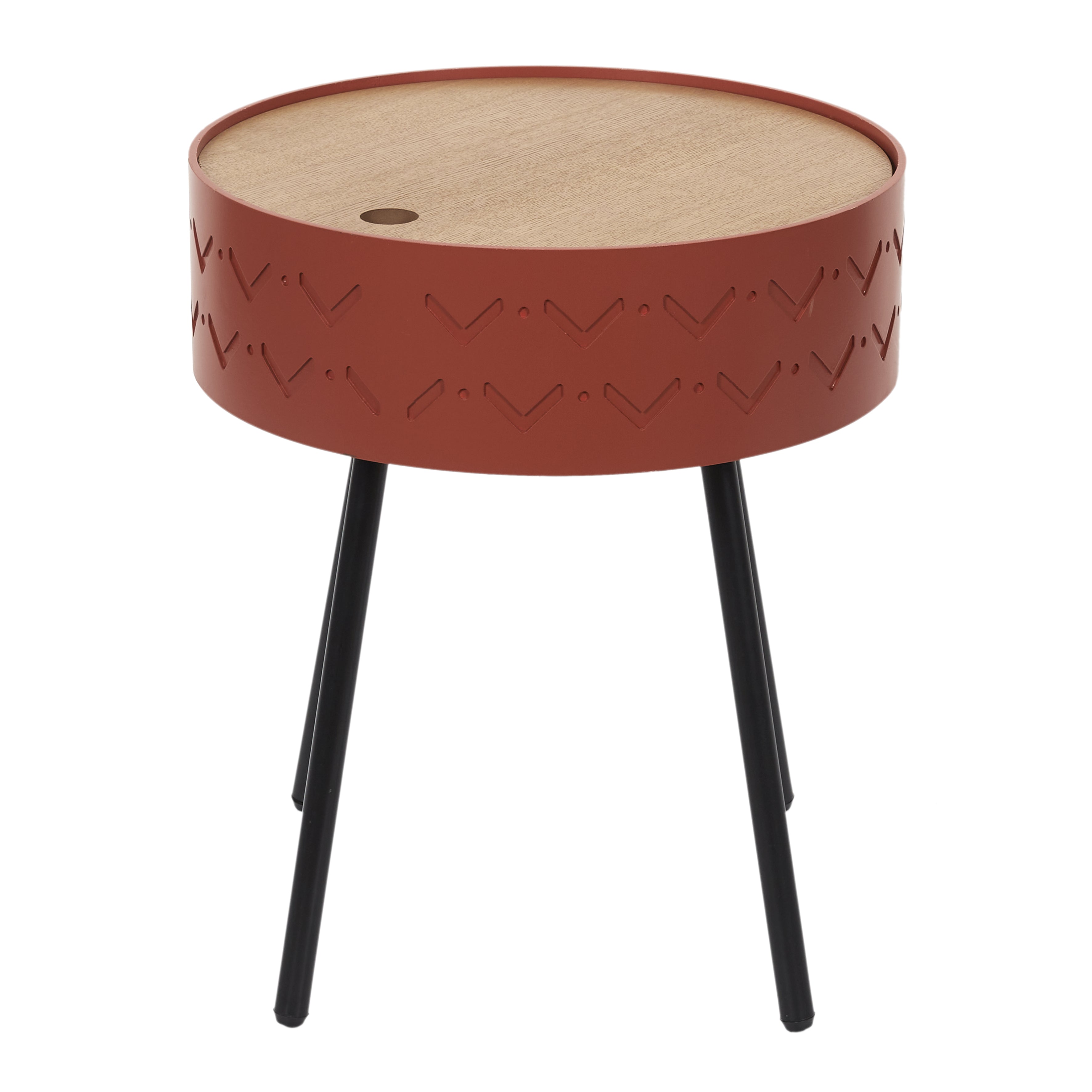 TABLE COFFRE EUGENIE ROUGE BRIQUE