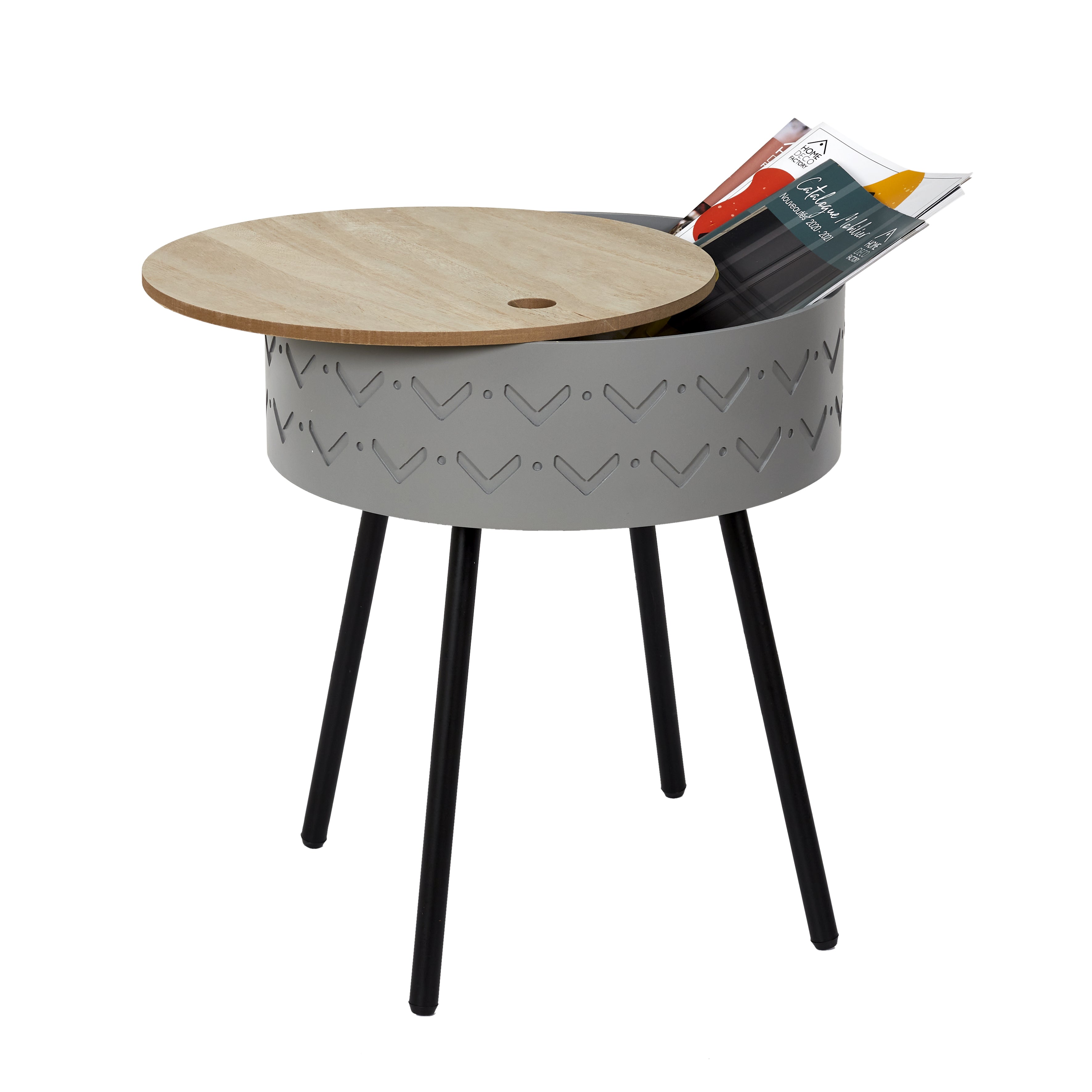 TABLE COFFRE EUGENIE GRIS