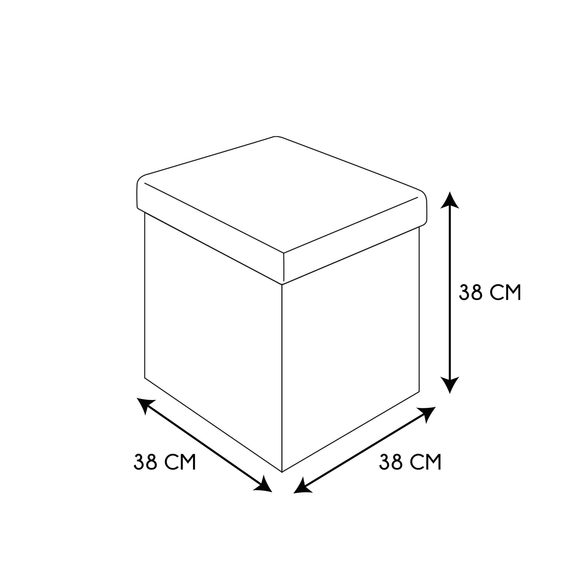 COFFRE POUF PLIABLE PATCHWORK GRIS