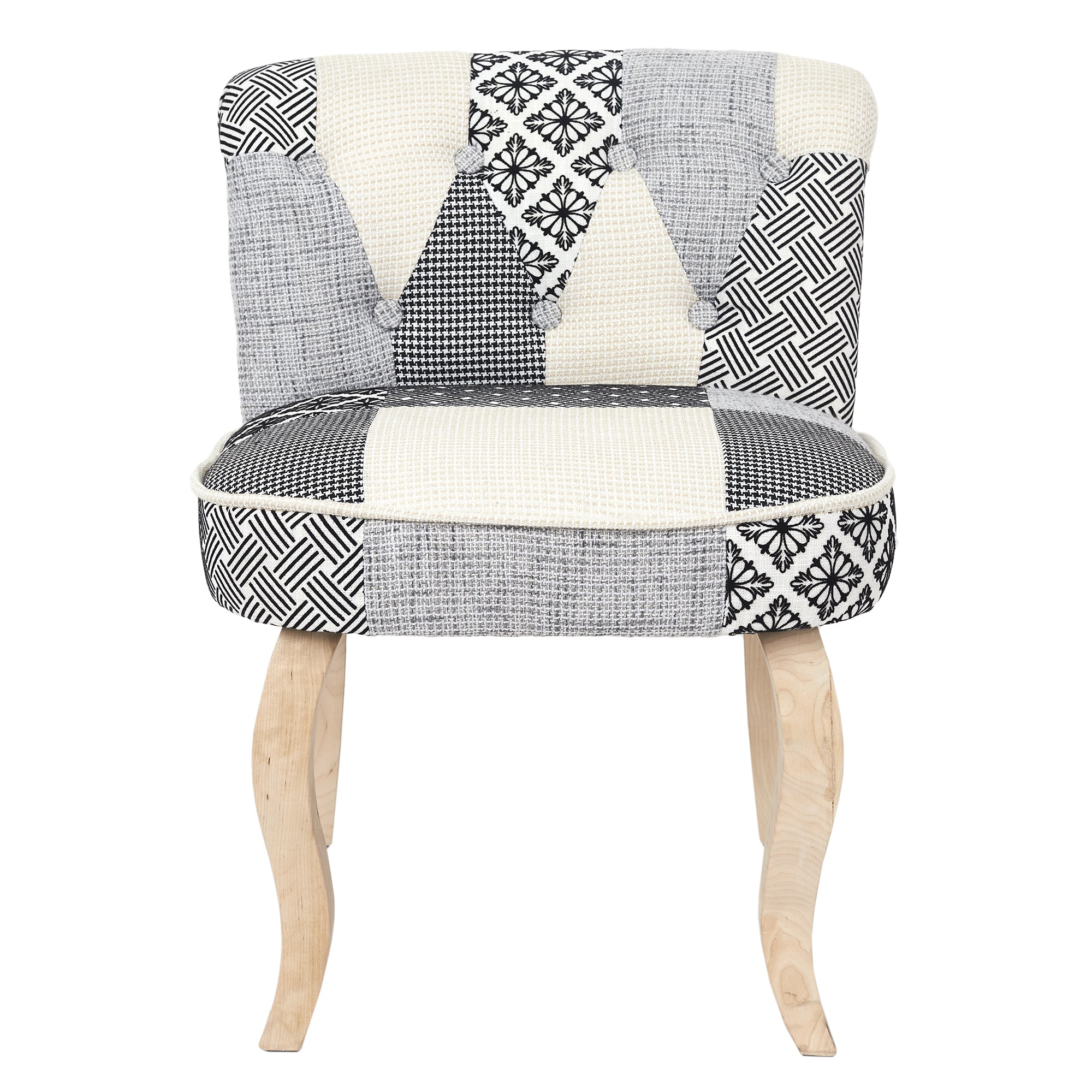 FAUTEUIL ELEONOR PATCHWORK GRIS