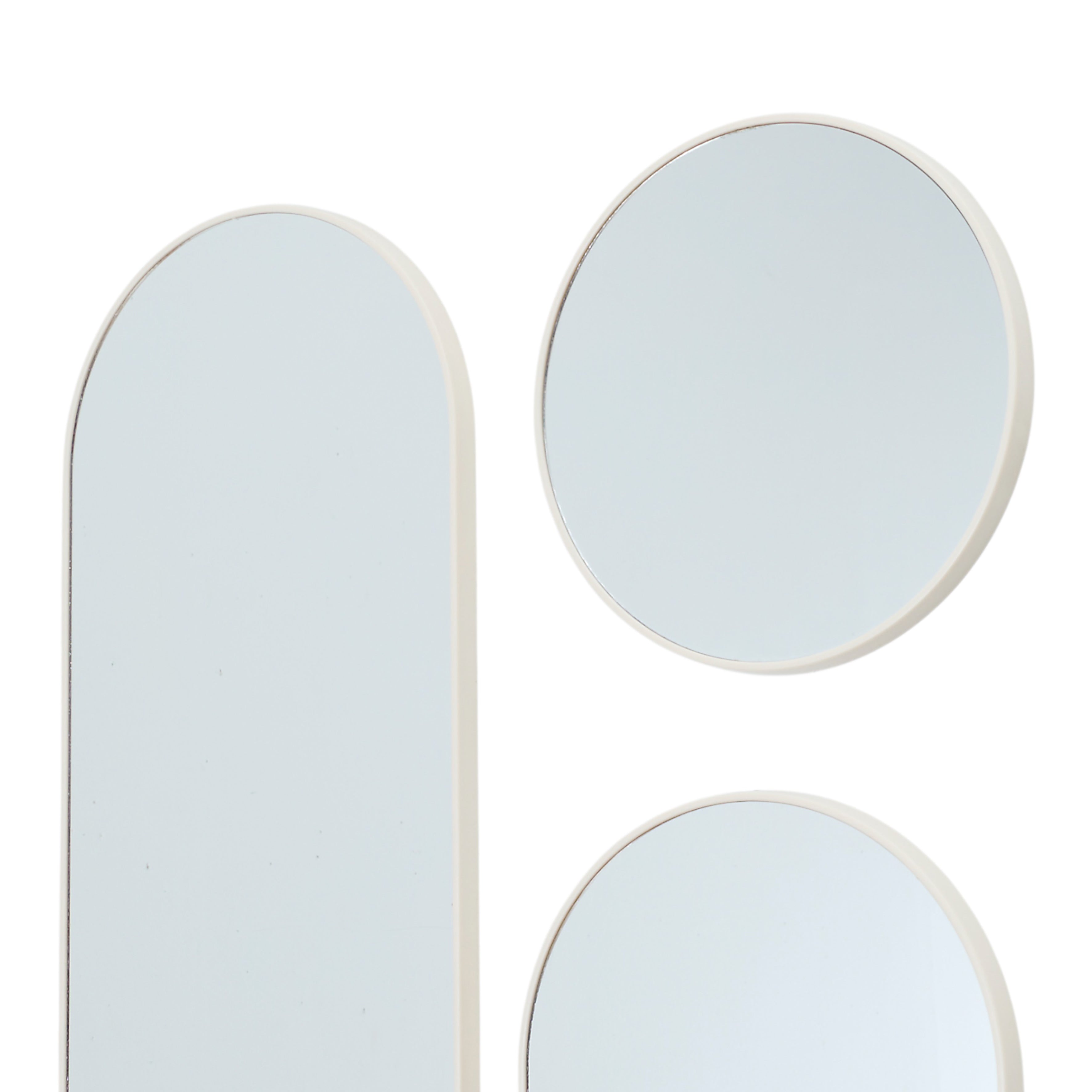 MIROIR ROND ET OVALE VEDA BEIGE X3