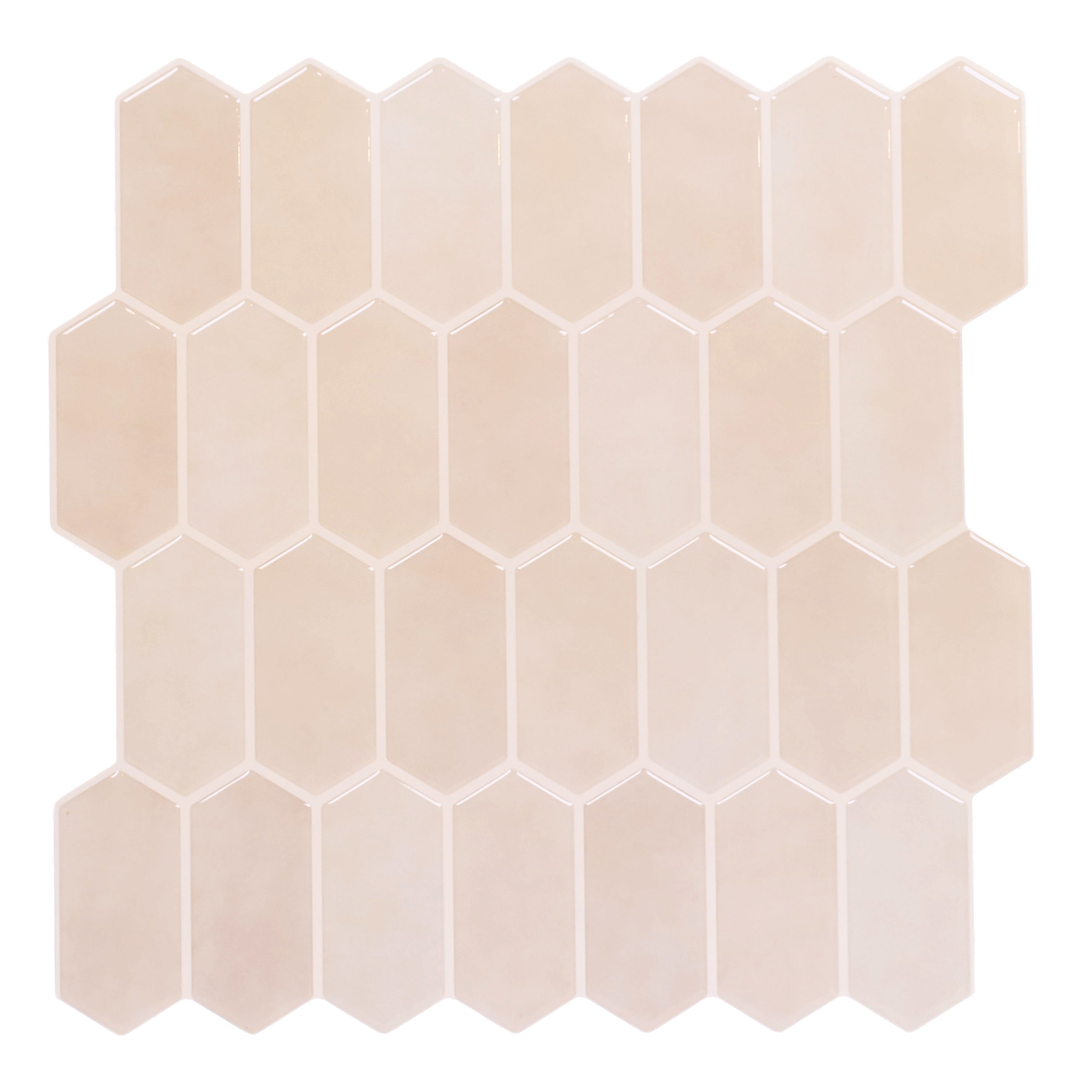 CREDENCE ADHESIVE SOUPLE HEXAGONE BEIGE X4