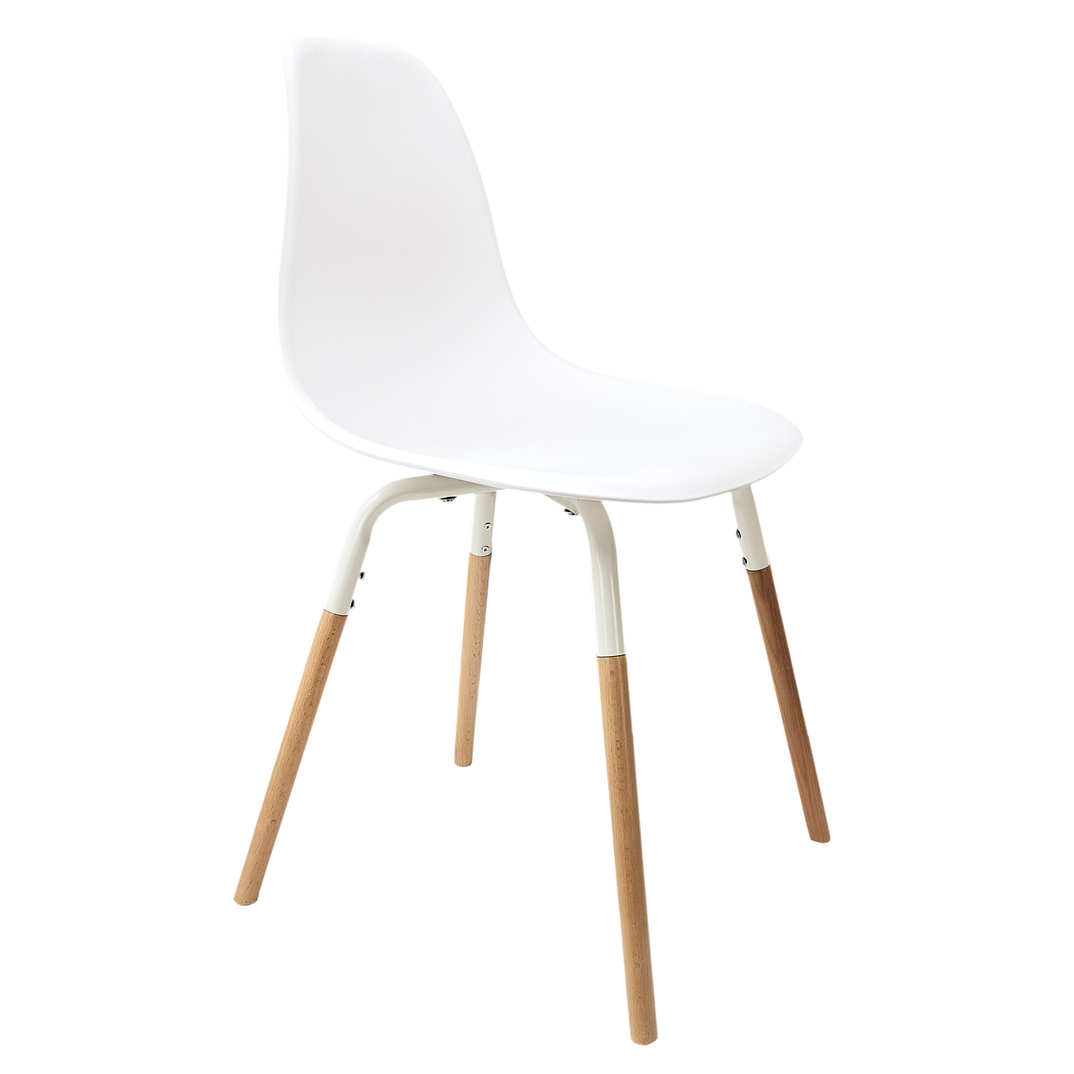 CHAISE PP PHENIX BLANC HOME DECO FACTORY - LOT DE 4
