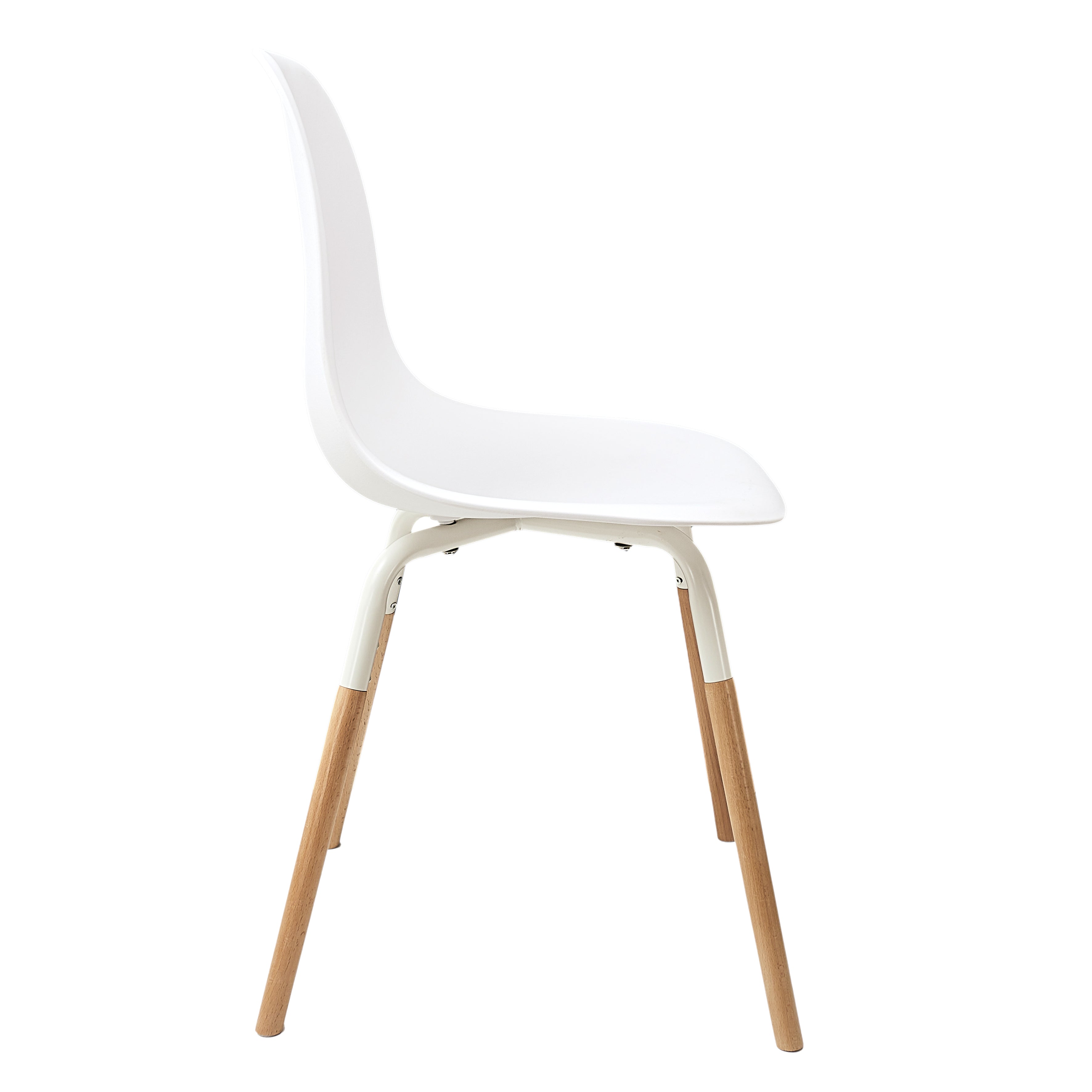 CHAISE PP PHENIX BLANC HOME DECO FACTORY - LOT DE 4
