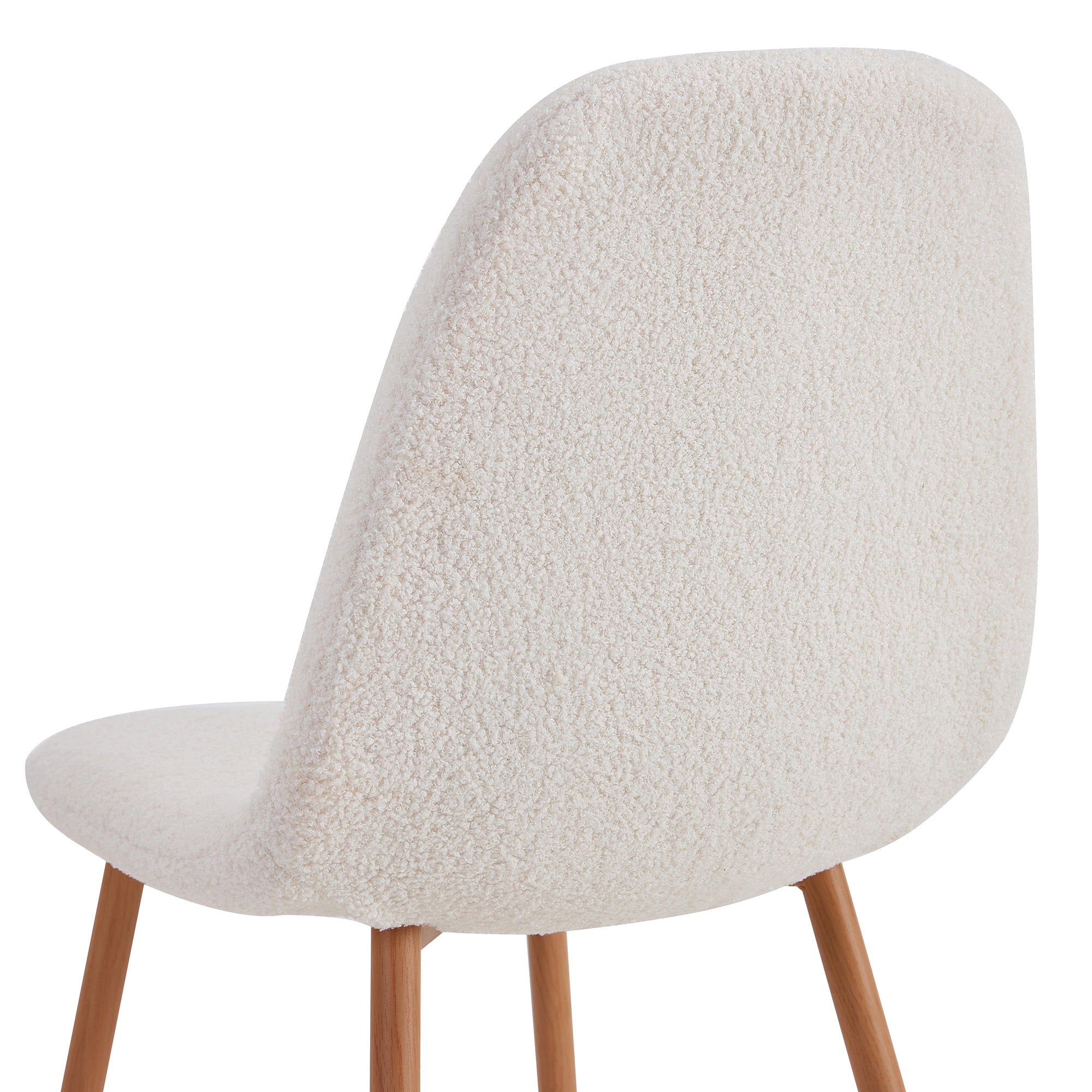 CHAISE BOUCLETTE FREYA - LOT DE 4